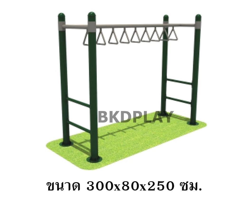 เครื่องออกกำลังกายกลางแจ้ง ชุดบาร์โหนแขวนห่วงสามเหลี่ยม ลานกีฬา อเนกประสงค์ สนามกีฬา พร้อมส่ง
