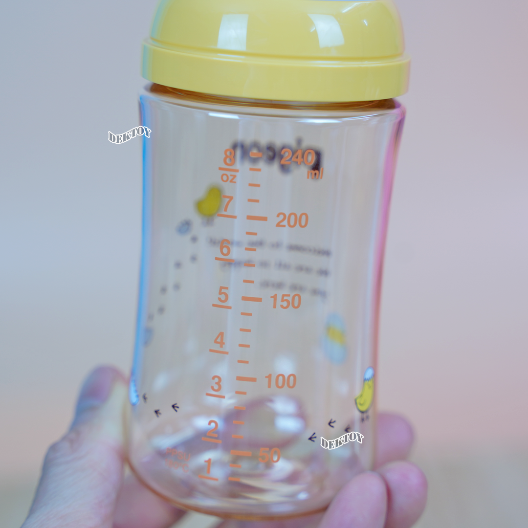 PIGEON Animal พีเจ้น ขวดนมพีเจ้นสีชา Limited PPSU 8 ออนซ์ 240 มล. คอกว้างแพ็ค3ขวด