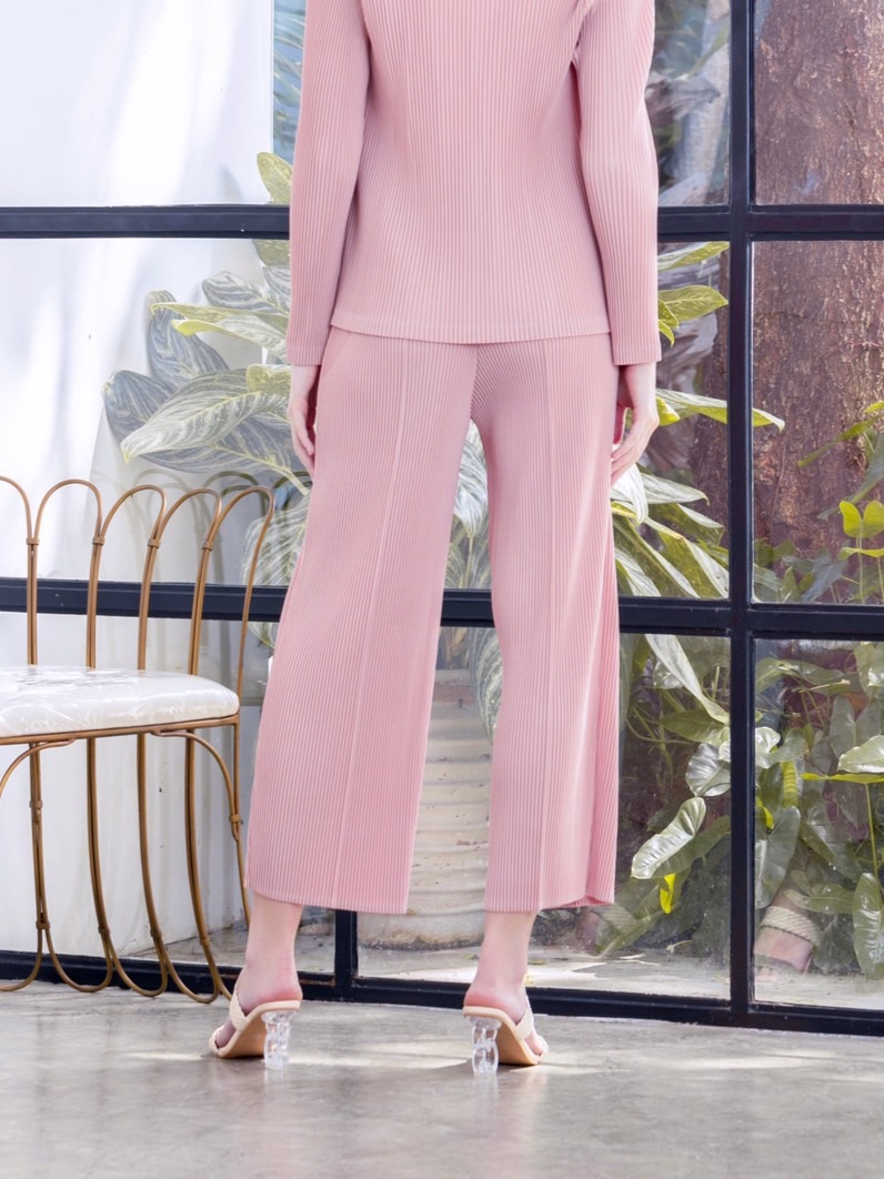 ยาว 36นิ้ว 2MUAY รุ่น GJO2255 กางเกงผู้หญิง กางเกงพลีทคุณภาพ 13สี FREE SIZE THICK STRAIGHT PLEATED PANTS
