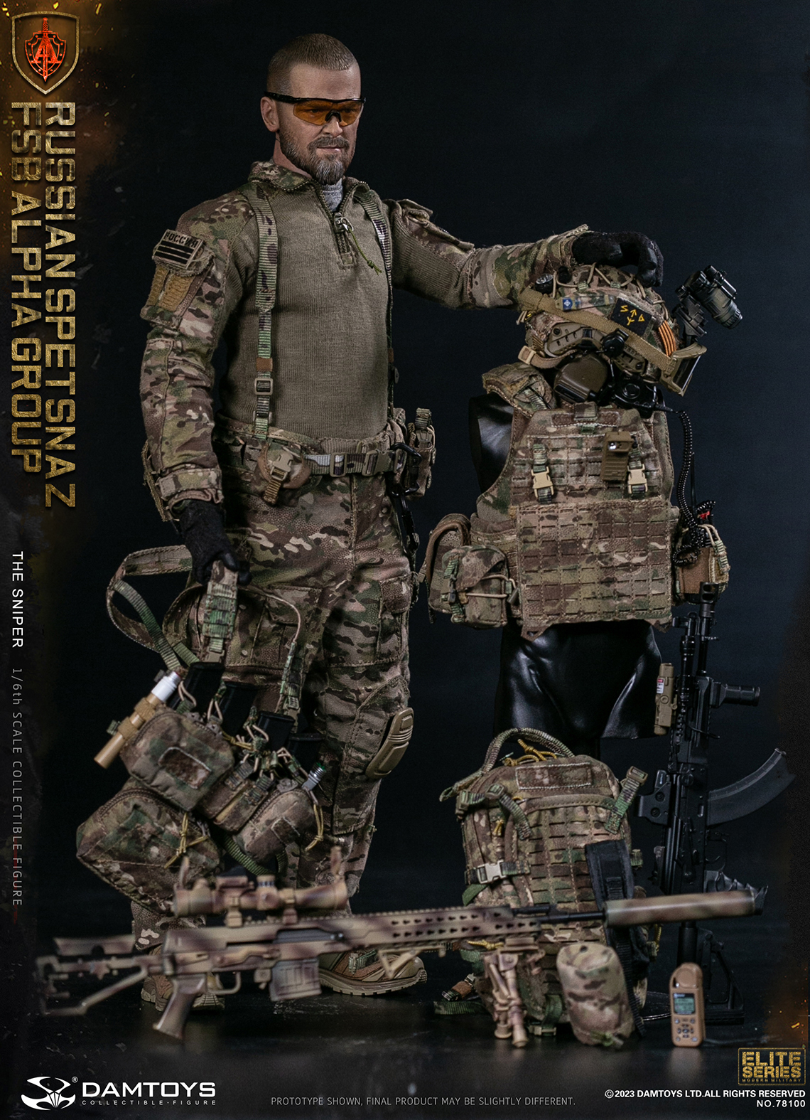 [พร้อมส่ง]DAMTOYS 78100 1/6 : RUSSIAN SPETSNAZ FSB ALPHA GROUP SNIPER
