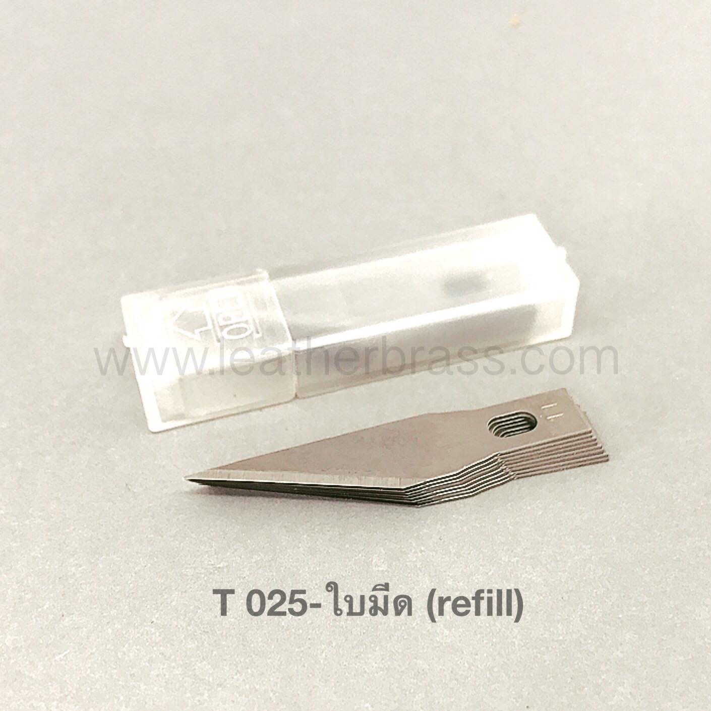 T025-ใบมีด refill อะไหล่ใบมีด 30องศา ใช้กับมีดปากกา T025 อุปกรณ์งาน DIY leatherbrass**ราคาต่อกล่อง**