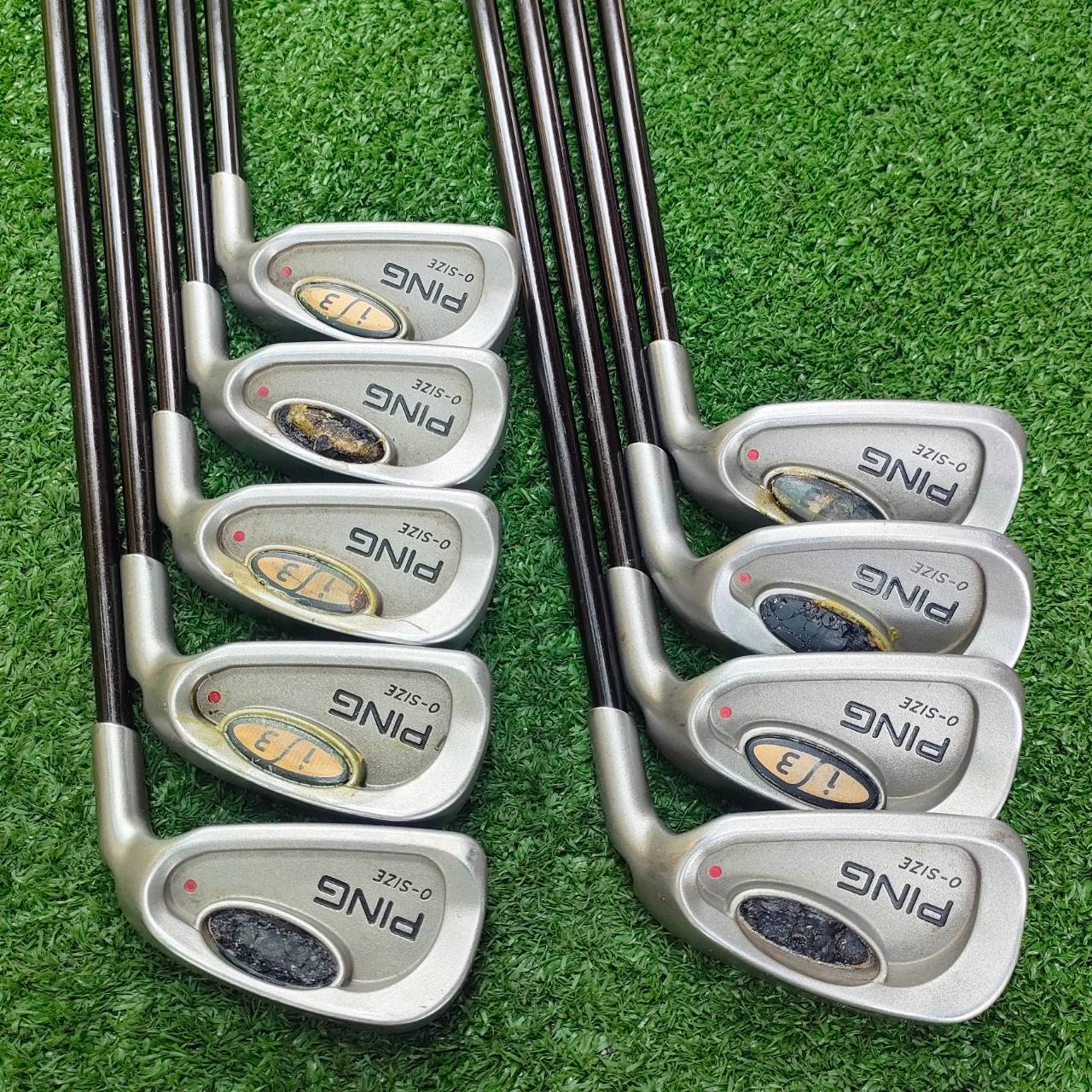 ชุดเหล็ก PING i/3 O-SIZE มีเหล็ก 3-9 เเละ SW W ก้าน PING 350 SERIES FLEX R *สติ๊กเกอร์ด้านหลังหลุดหลายตัว* ไม้กอล์ฟพรีเมี่ยมมือสอง By NakaraLuxurious