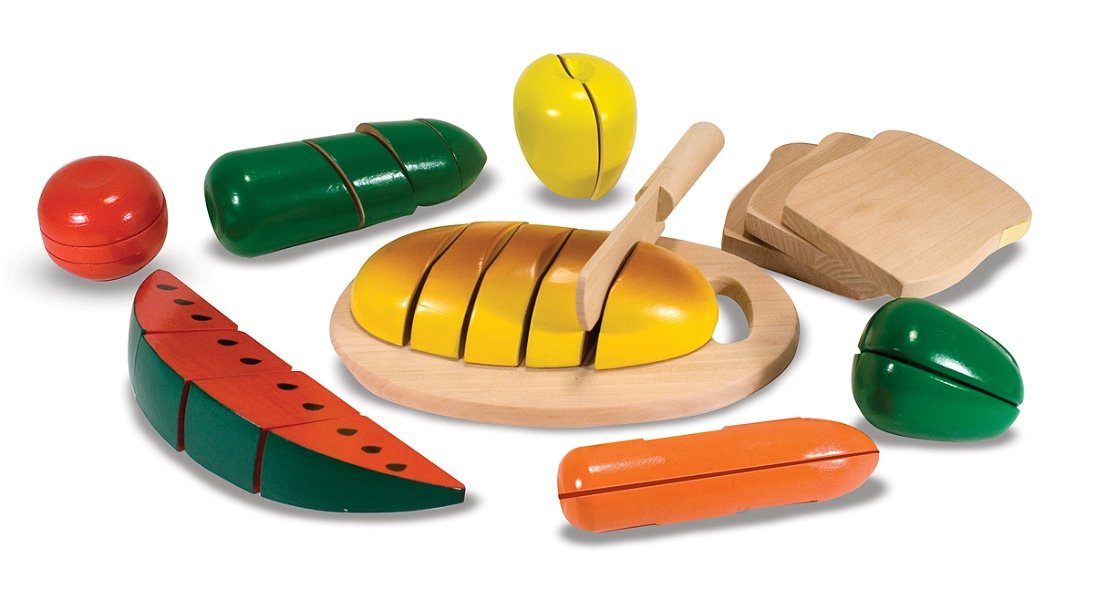 ชุดเล่นหั่นอาหาร มีเวลโคร่ตีนตุ๊กแกพร้อมมีด & ถาดไม้ Melissa & Doug Cutting Food รุ่น 0487 ของเล่นเสริมพัฒนาการเด็ก