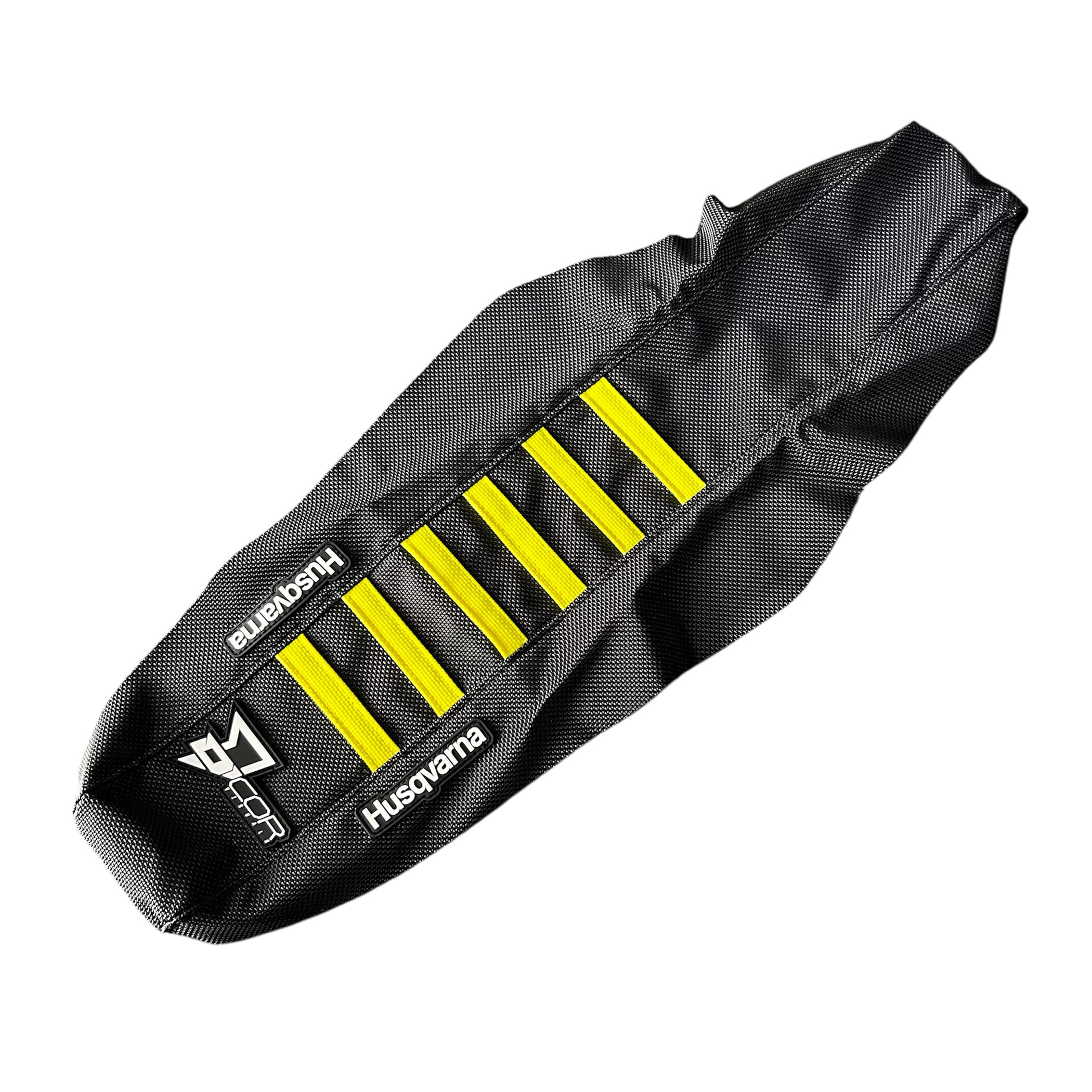 ผ้าเบาะ Dcor Visuals Seat cover Black w/Yel ribs - Husqvarna TC85 18-24