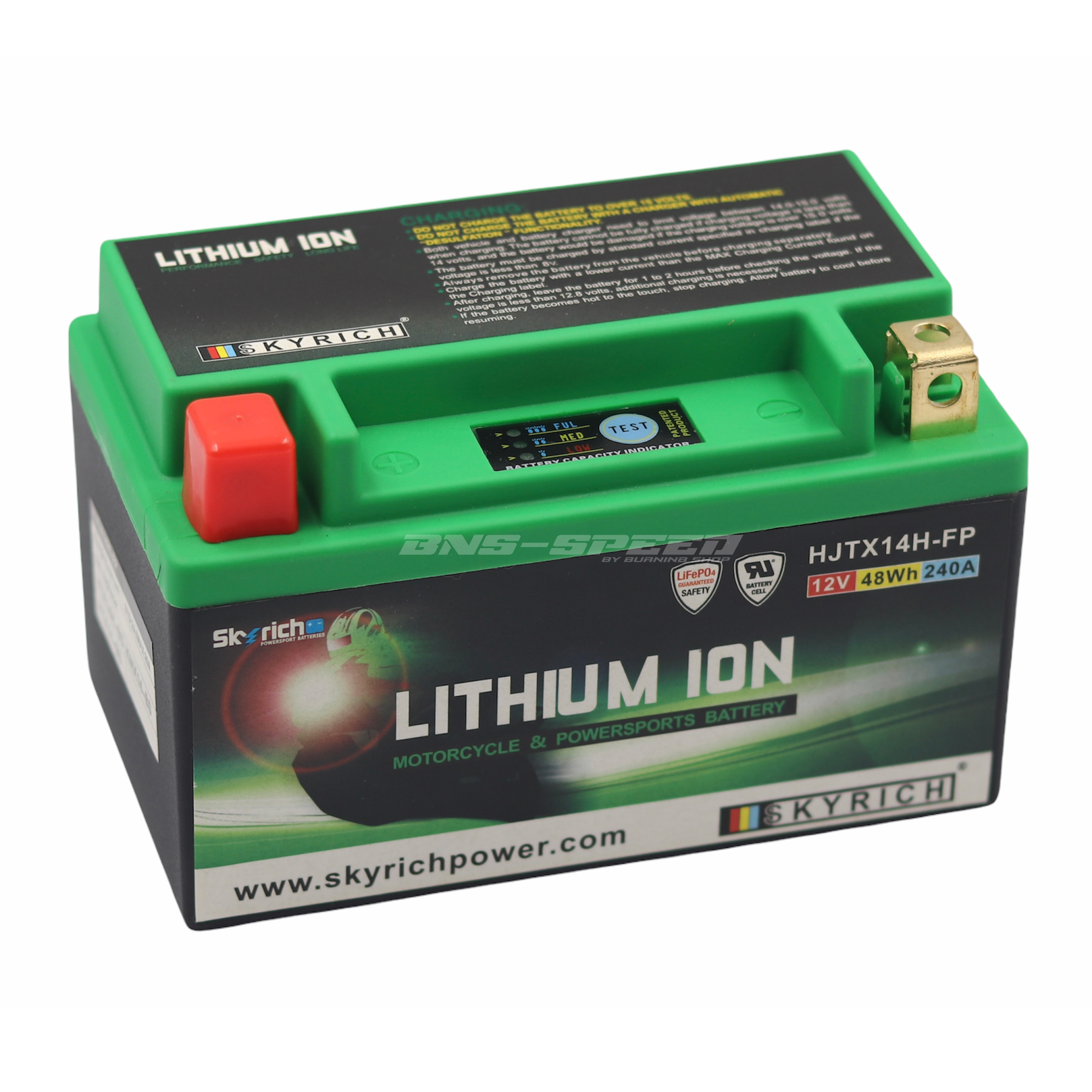 แบตเตอรี่ Skyrich Lithium Ion (HJTX14H-FP) Kawasaki, Suzuki, Bmw, Aprilia, Vespa