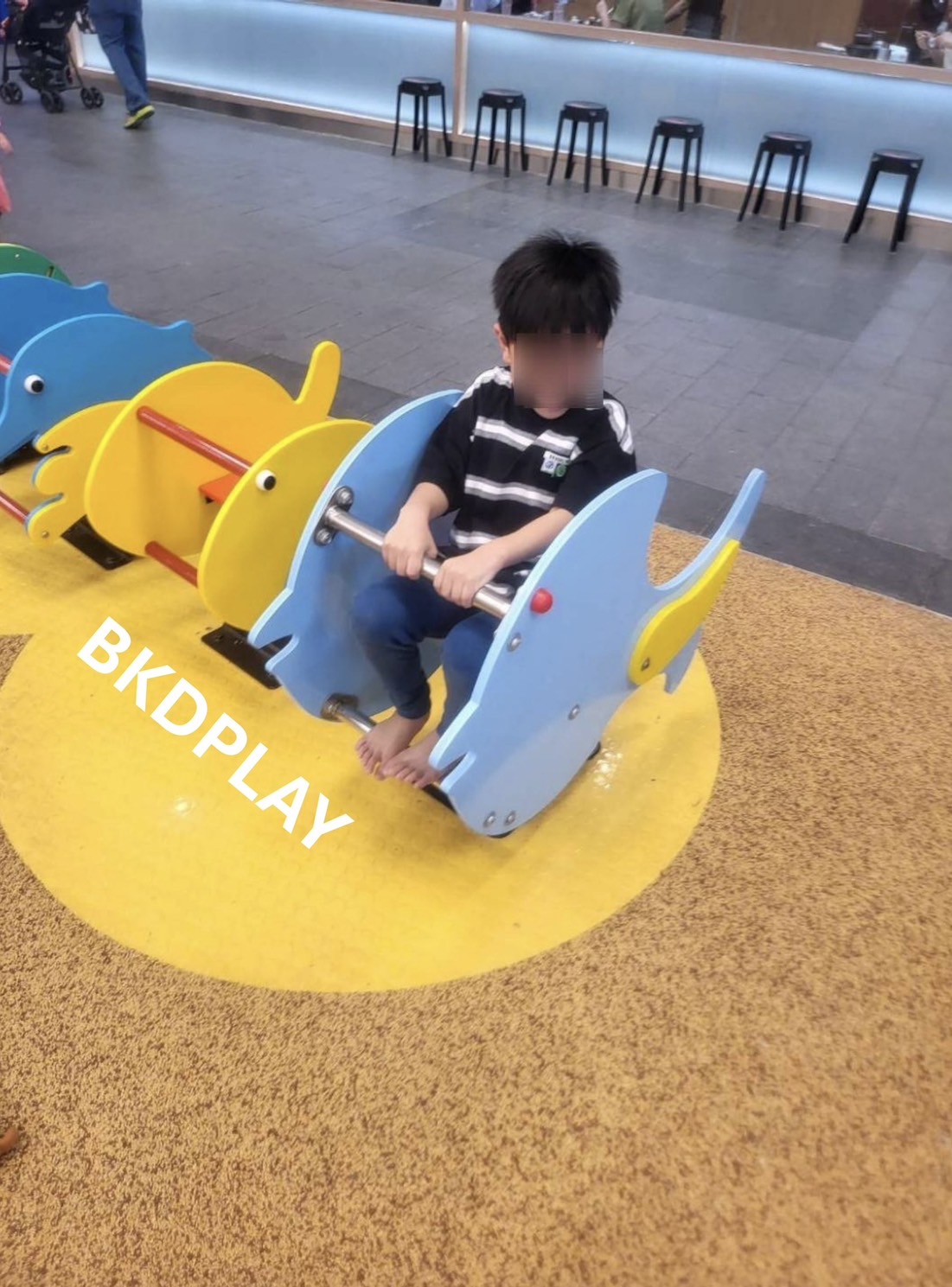 โยกเยก,ม้าโยก,สปริงปลาการ์ตูน สปริงโยกเยก, โยกเยกสปริง ,ของเล่น, เครื่องเล่นสนาม งานพรีเมียม