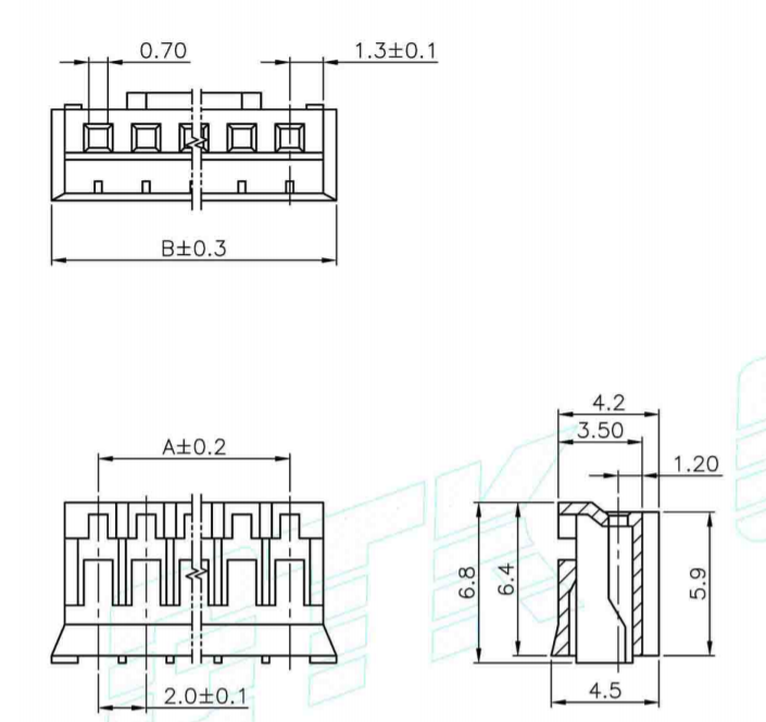 หัวต่อตัวผู้ แบบ 3 Pin JST pitch 2.00mm 3 Pin