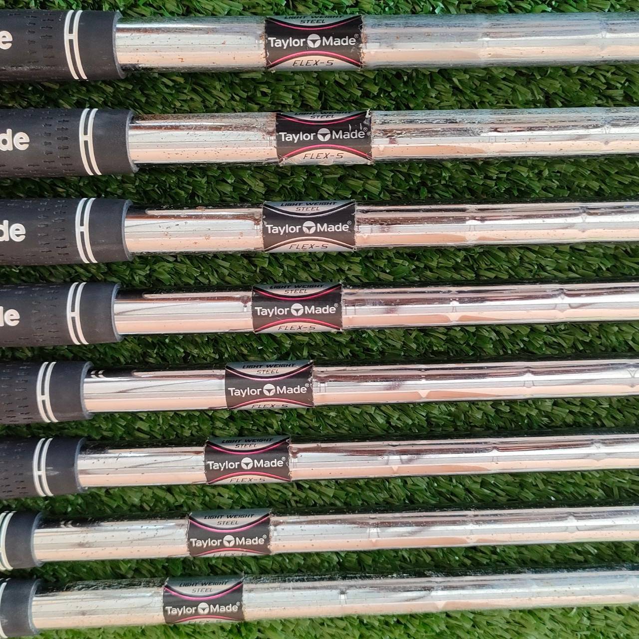 ชุดเหล็ก TAYLORMADE SUPERSTEEL BURNER มีเหล็ก 4-9 เเละ PW AW ก้าน TAYLORMADE FLEX S เหล็กคุณภาพสูงมาก Taylormade ของแท้ดั่งเดิม วัสดุแบบใส่เต็มๆ สภาพสวยมาก ตีง่ายมาก และระยะดีมากๆครับ