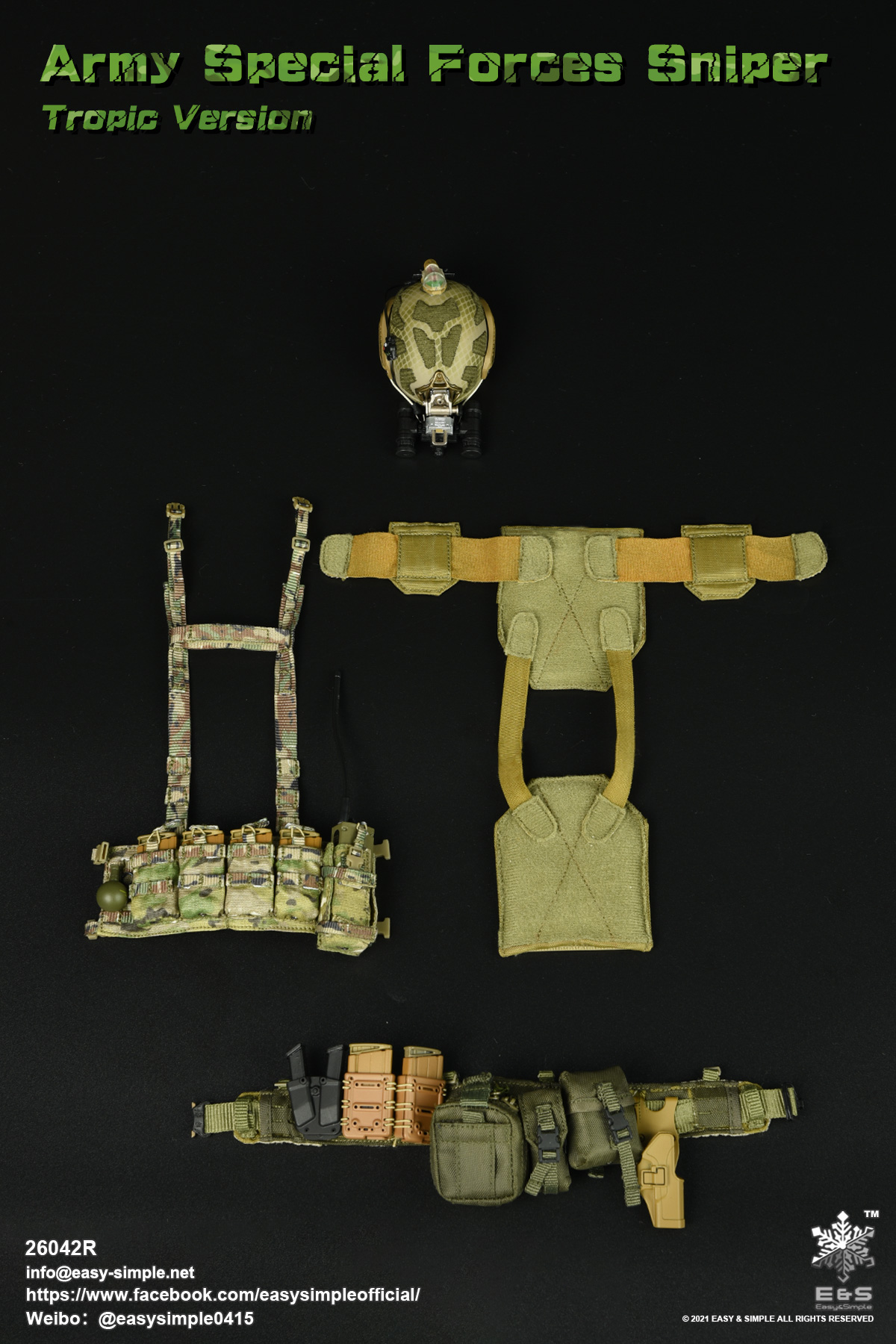 [สั่งจอง] Easy&Simple 26042R 1/6 : Army Special Forces Sniper Tropic Version