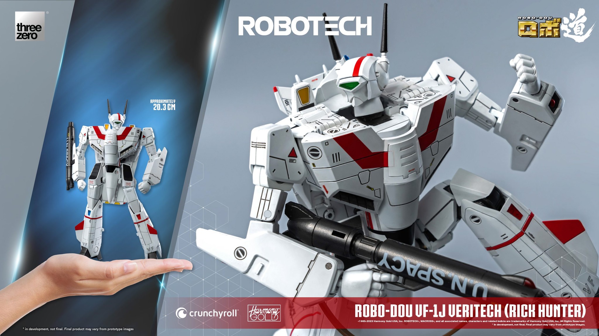 [สั่งจอง]threeZero 8” : Robotech - ROBO-DOU VF-1J Veritech (Rick Hunter)