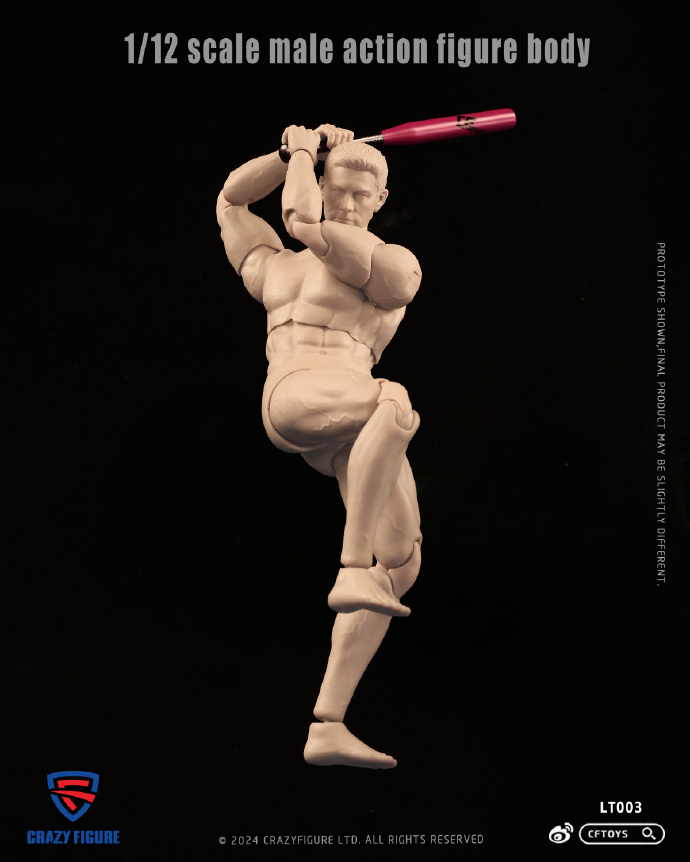 [พร้อมส่ง] CRAZY FIGURE LT003 1/12 : male body