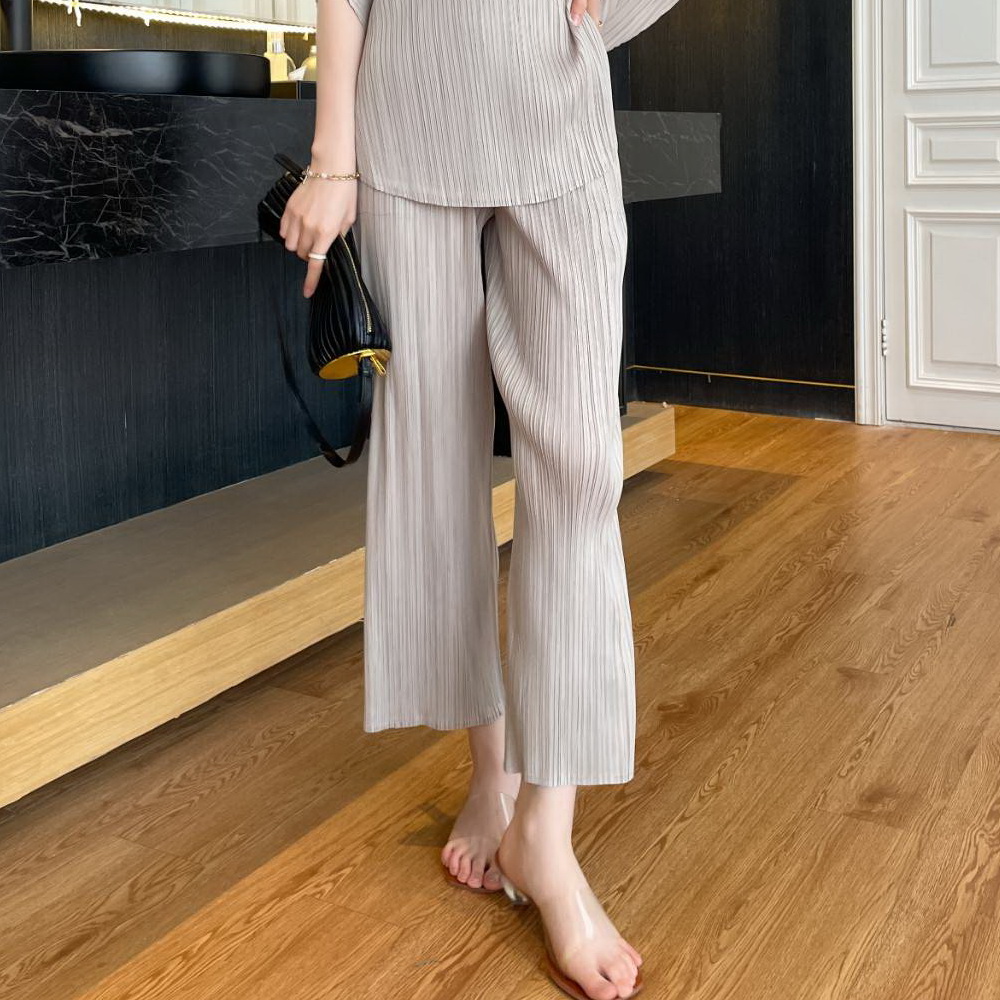 ยาว37นิ้ว! 2MUAY BASIC รุ่น GJO8312 กางเกงผู้หญิง กางเกงอัดพลีทคุณภาพ BASIC STRAIGHT PLEATED PANTS 12สี FREE SIZE