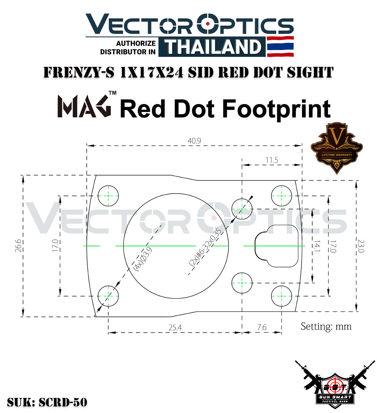 FRENZY-S 1X17X24 SID RED DOT SIGHT