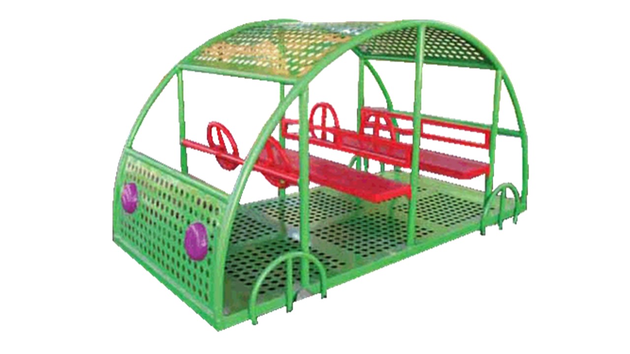เครื่องเล่นสนามกลางแจ้ง เครื่องเล่นสนามเหล็ก, ชุดอุปกรณ์หัดขับรถยนต์ Outdoor Playground, ราคาโรงงาน สินค้าสั่งผลิต 10-20 วัน