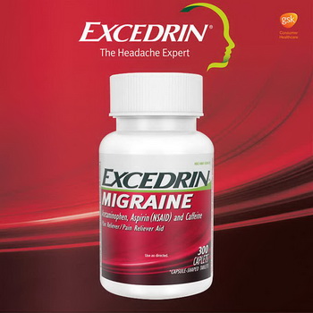 Excedrin Migraine Pain Reliever ขนาด 300 Caplets บรรเทาอาการปวดไมเกรน