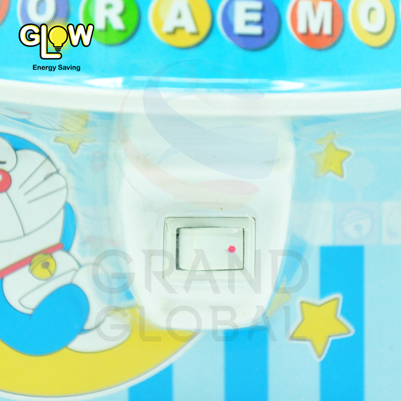 โคมไฟ Night light โคม ไฟมินิ ไนท์ไลท์ ห้องนอน ห้องเด็ก หัวเตียง ลายโดราเอมอน เสียบ ไฟบ้าน