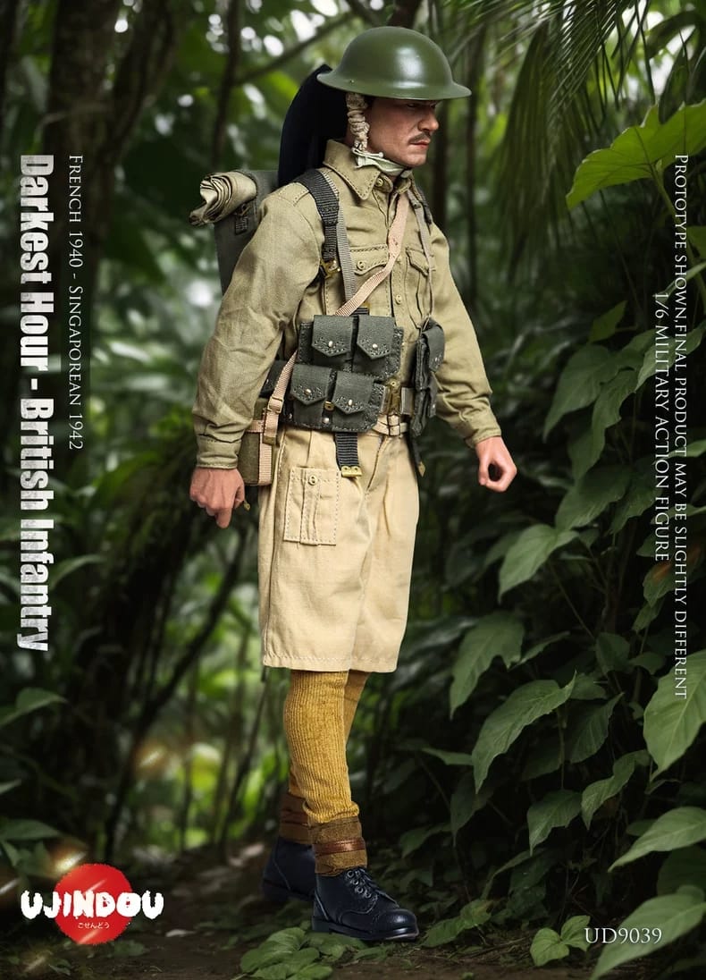 [สั่งจอง]UJINDOU UD9039 1/6 : World War II Darkest Hour British Infantry France 1940-Singapore 1942