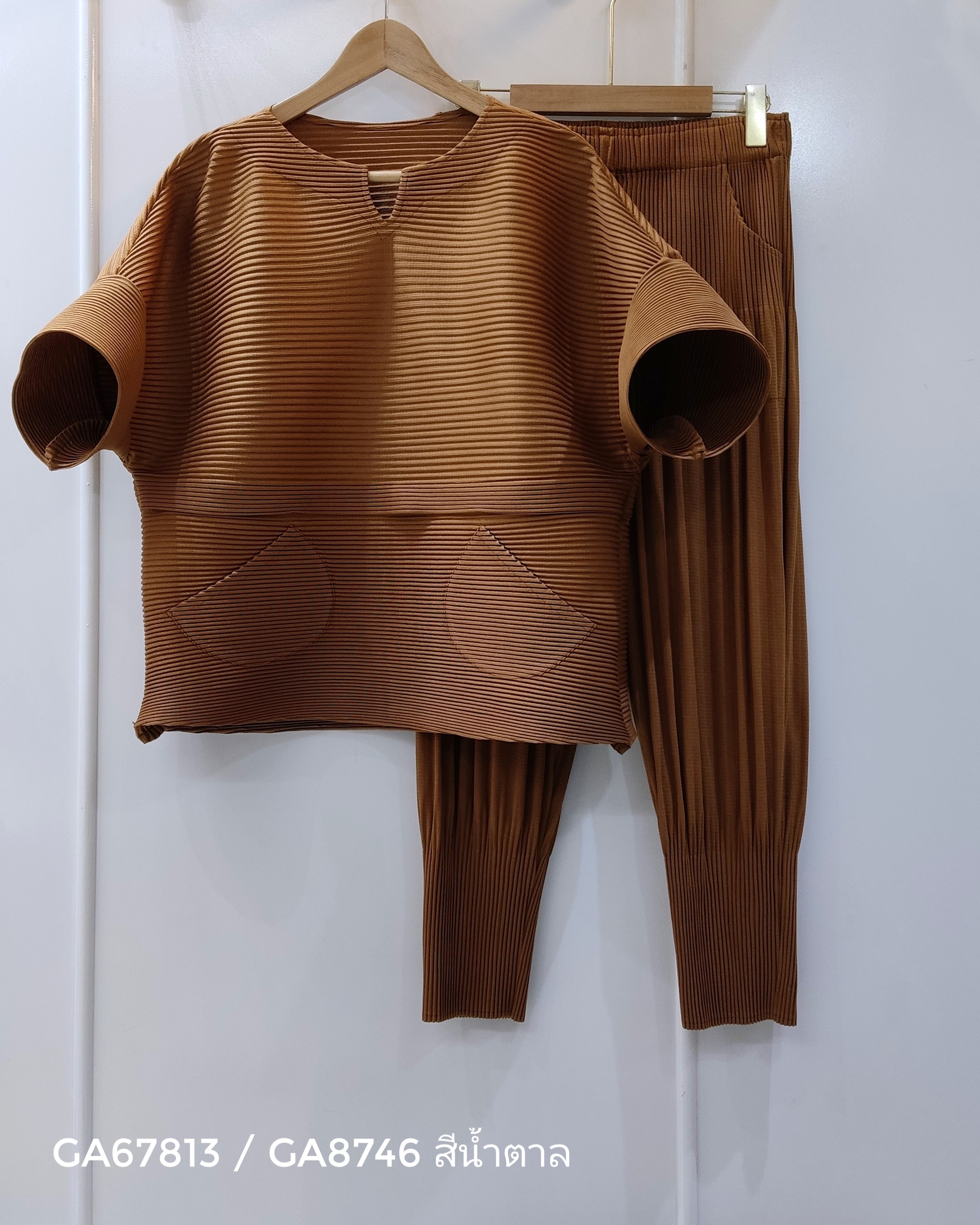 2MUAY รุ่น GA67813 / GA8746 THICK HORIZONTAL PLEATED SET 8 สี FREE SIZE