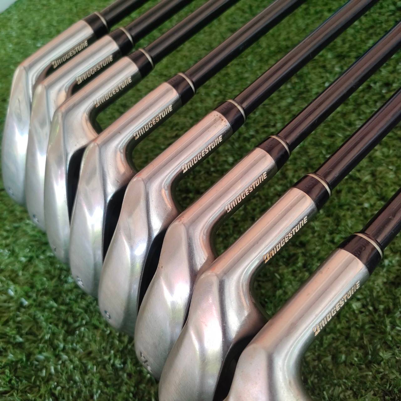 ชุดเหล็ก BRIDGESTONE BEAM POWER PACK มีเหล็ก 5-9 เเละ P/S PA SW ก้าน BEAM POWER PACK FLEX R ใบใหญ่ OVER SIZE ตีง่ายมาก วัสดุดี!! ไม้กอล์ฟมือสอง ของแท้ BY NakaraLuxurious