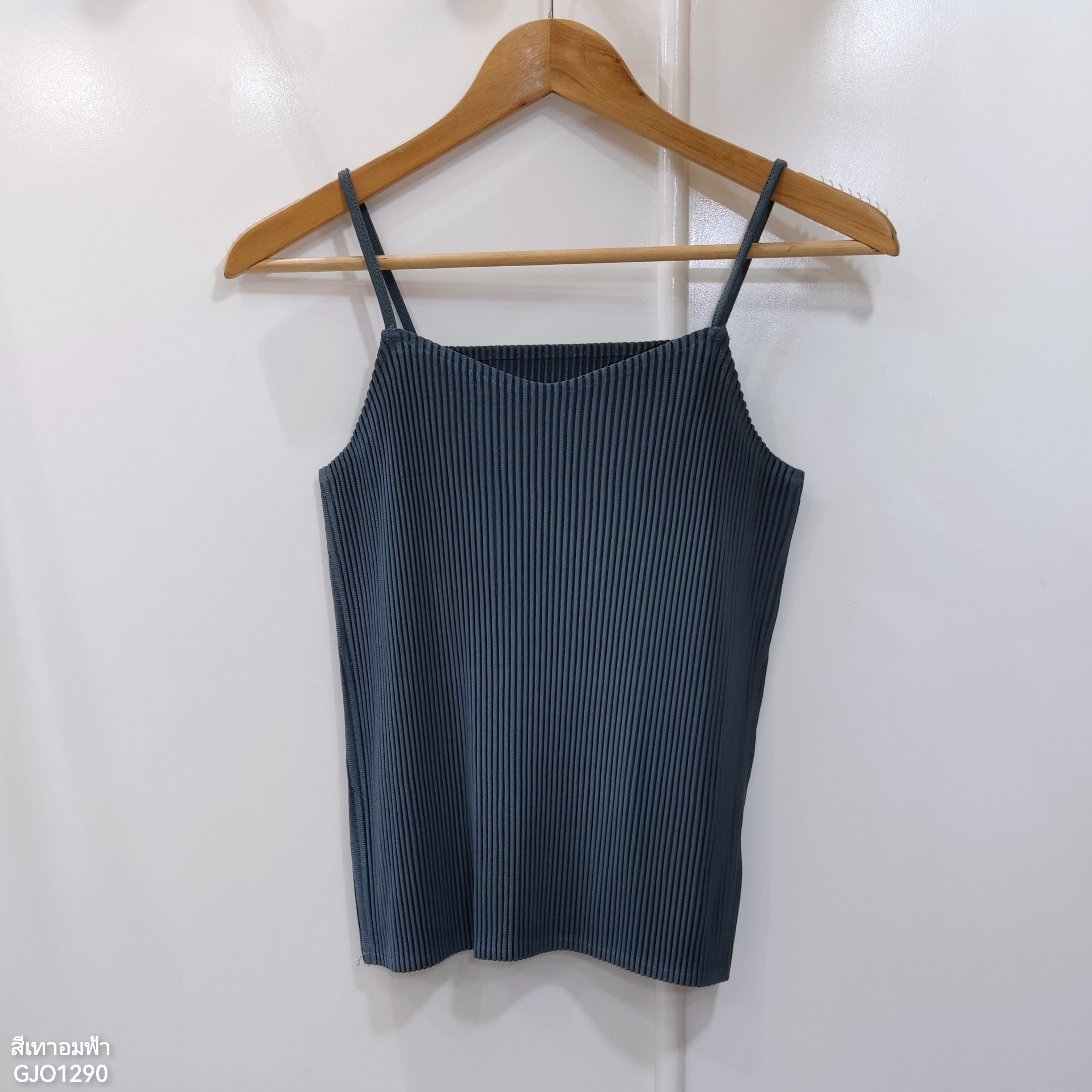 ปรับราคาลง20%!! 2MUAY BASIC รุ่น GJO1290 เสื้อพลีทคุณภาพ THICK CAMISOLE PLEATED TOP 9 สี FREE SIZE