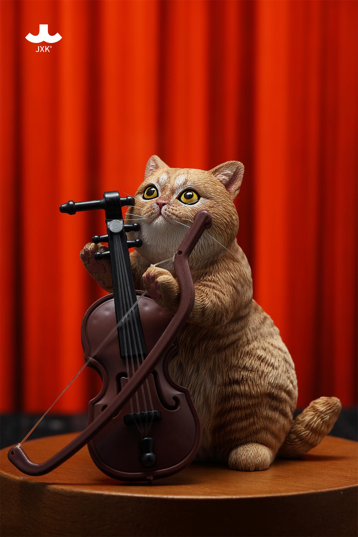 [สั่งจอง] JXK : String-Playing Cat Figurine
