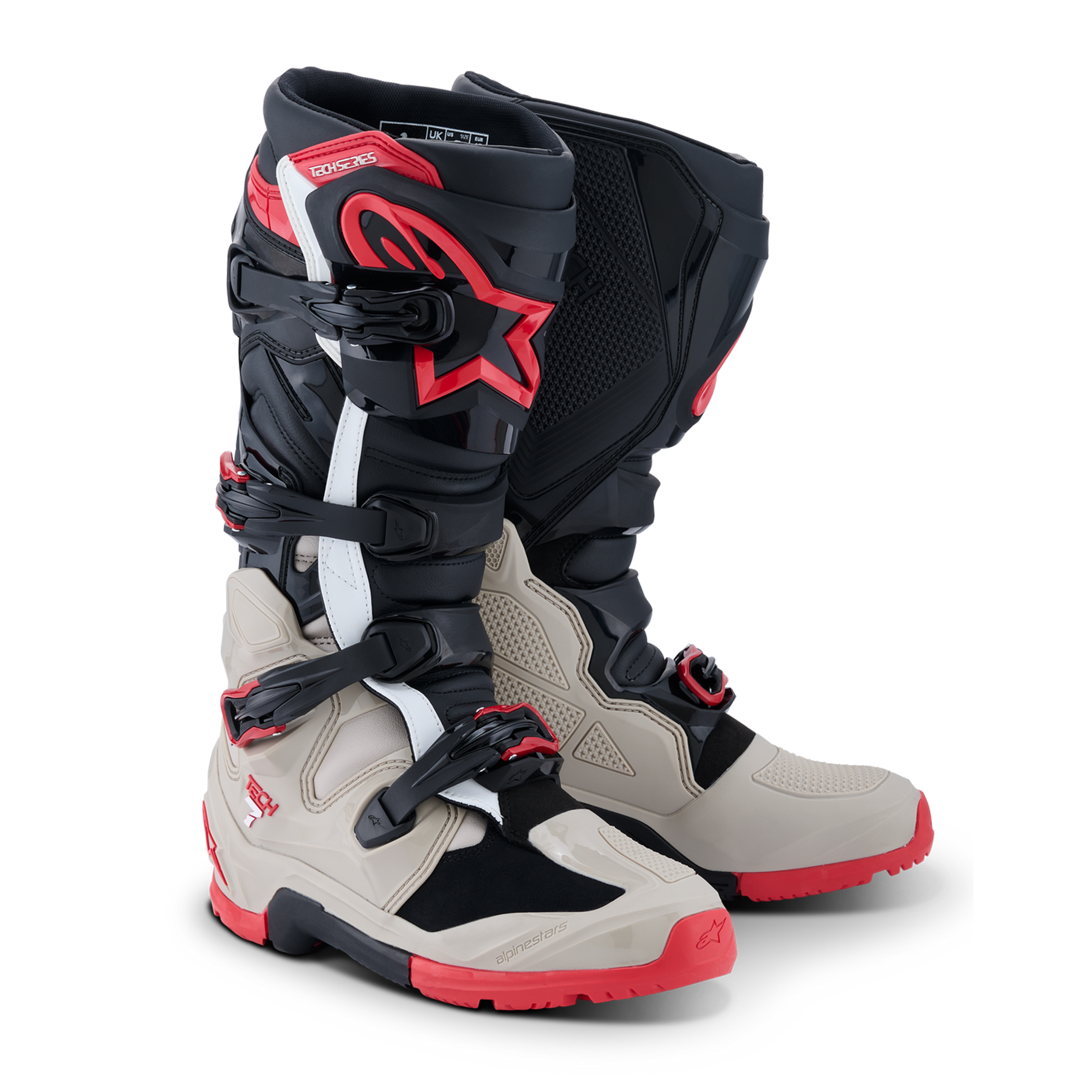 รองเท้า Alpinestars Tech 7 V2 Enduro Boot - Black/Light Gray/Bright Red