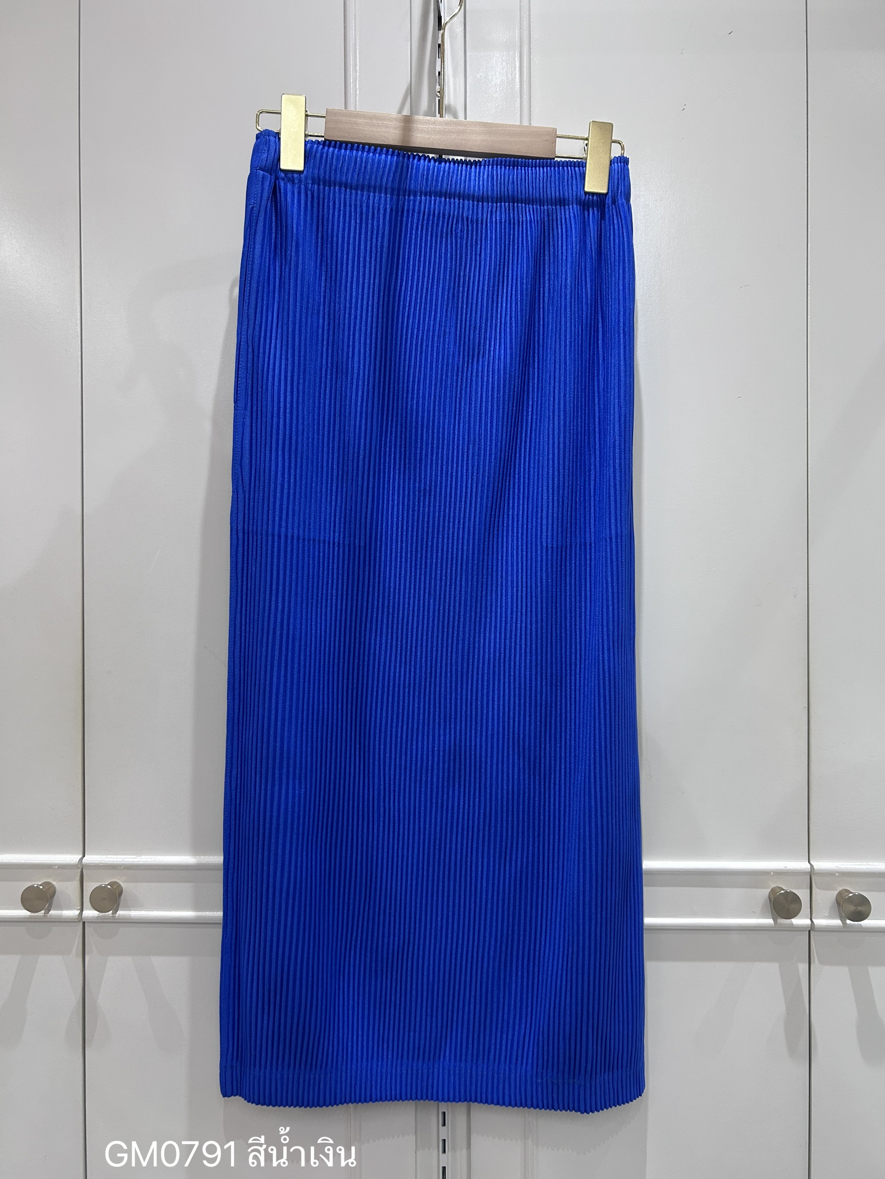 ยาว 32นิ้ว!! 2MUAY GM0791 กระโปรงอัดพลีทผ้าหนาทรงสอบ ไม่มีผ่า THICK PENCIL PLEATED SKIRT 11 สี FREE SIZE