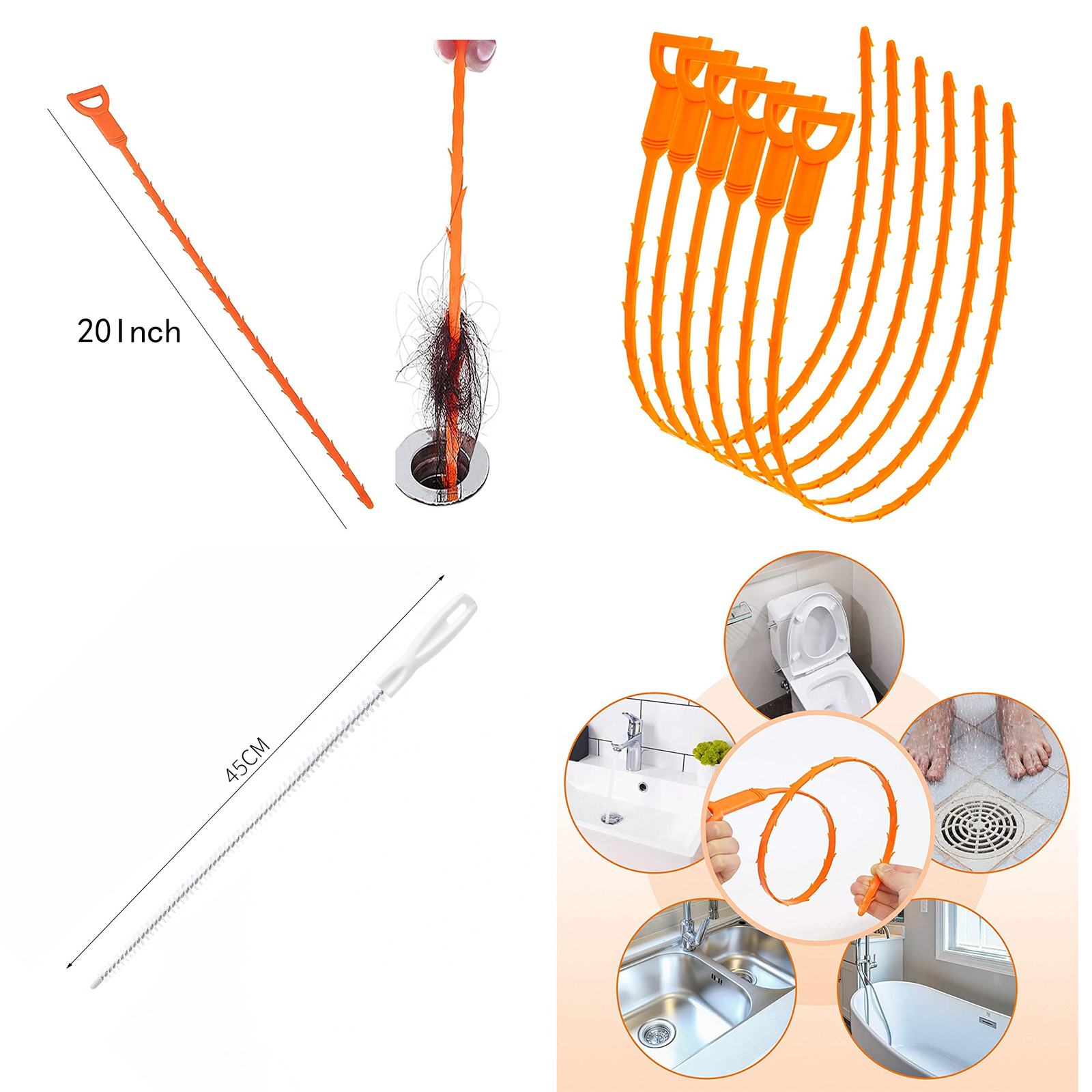 🔥Sale ลดราคา🔥 สายล้วงท่อ มี3แบบ สลิงทะลวงท่อ/สายพลาสติกแพ็ค3ชิ้น / ขนแปรงสแตนเลส ความยาว 0.5/0.6/0.9/1.6/2/3 เมตร แก้ท่อตัน เก็บสิ่งแปลกปลอม