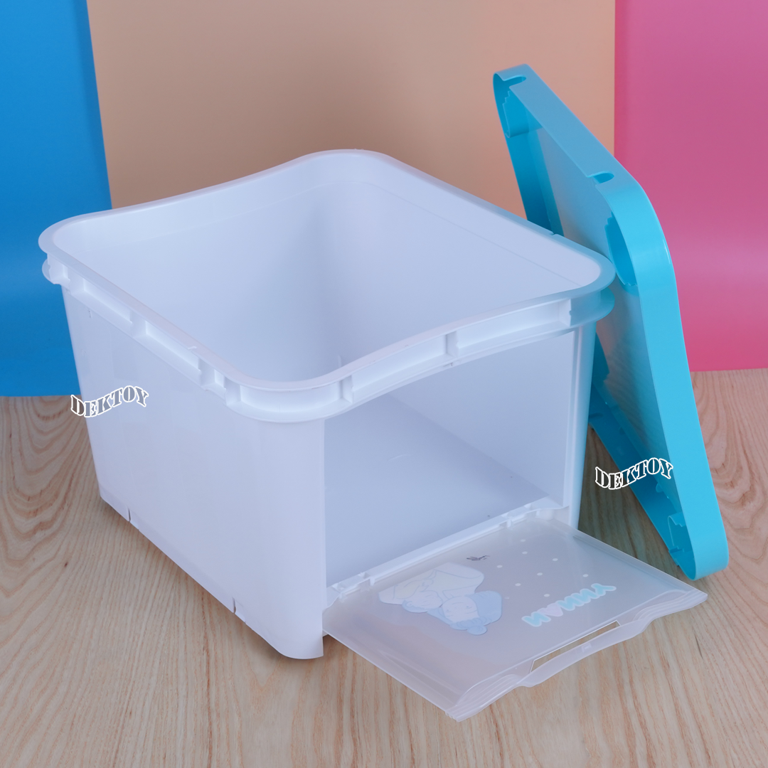 NANNY แนนนี่ กล่องเก็บของฝาหน้า3ช่อง