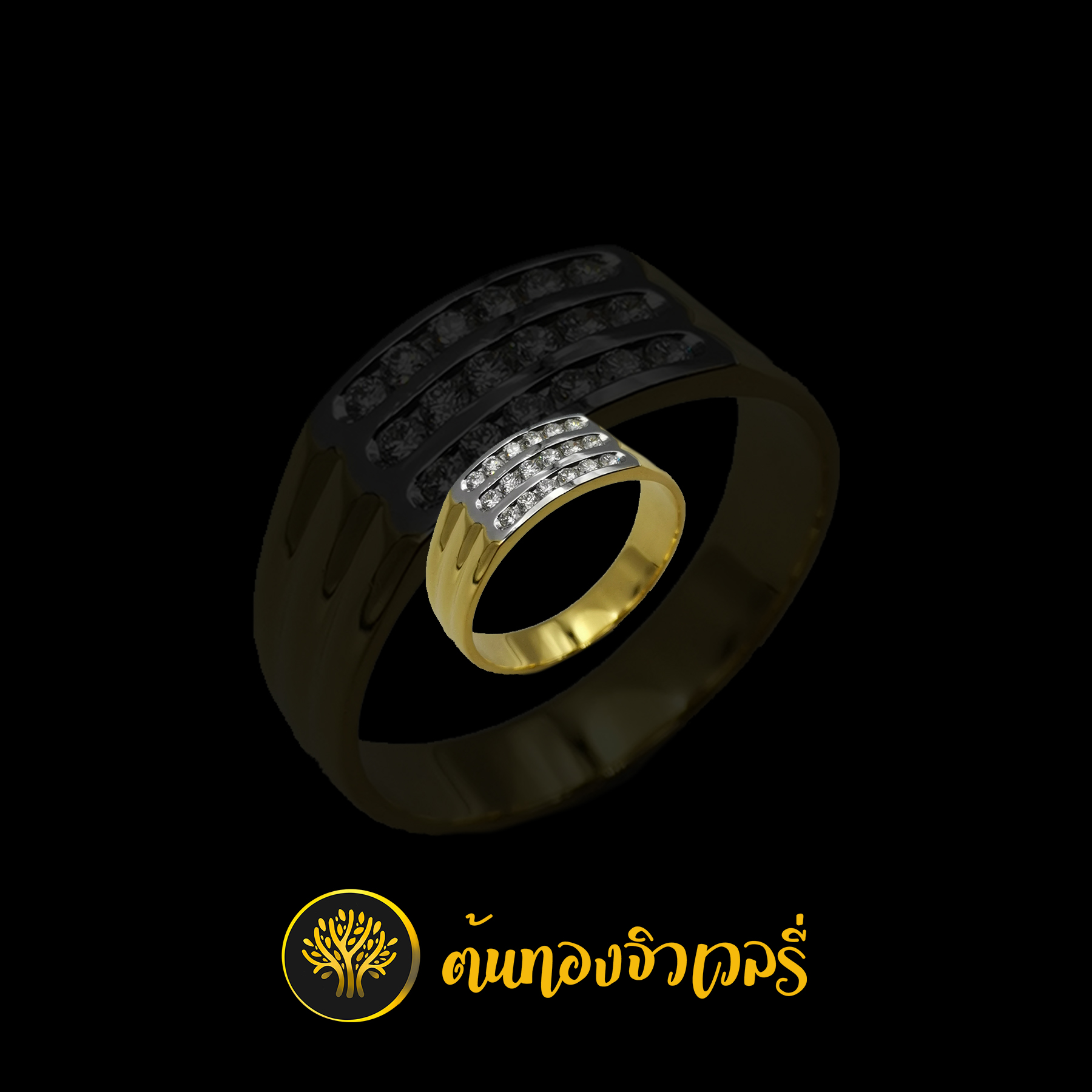 แหวนทอง เพชรแถว3แถว แถวละ6เม็ด สวยจัดๆเลยครับ
