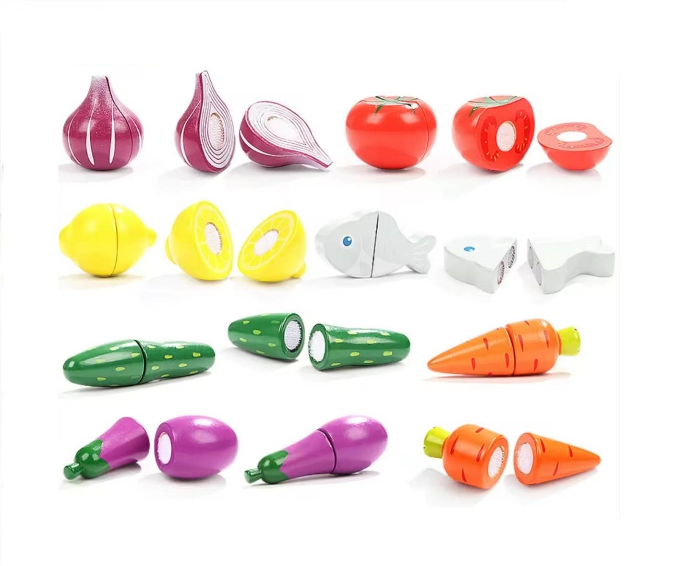 ชุดเขียงหั่นผักและปลา,ของเล่น,บทบาทสมมติ,ของเล่นไม้,อาหาร,ของเล่นเสริมทักษะการเรียนรู้, ของเล่นเสริมพัฒนาการเด็กอนุบาล, สื่อการสอนปฐมวัย, พร้อมส่ง