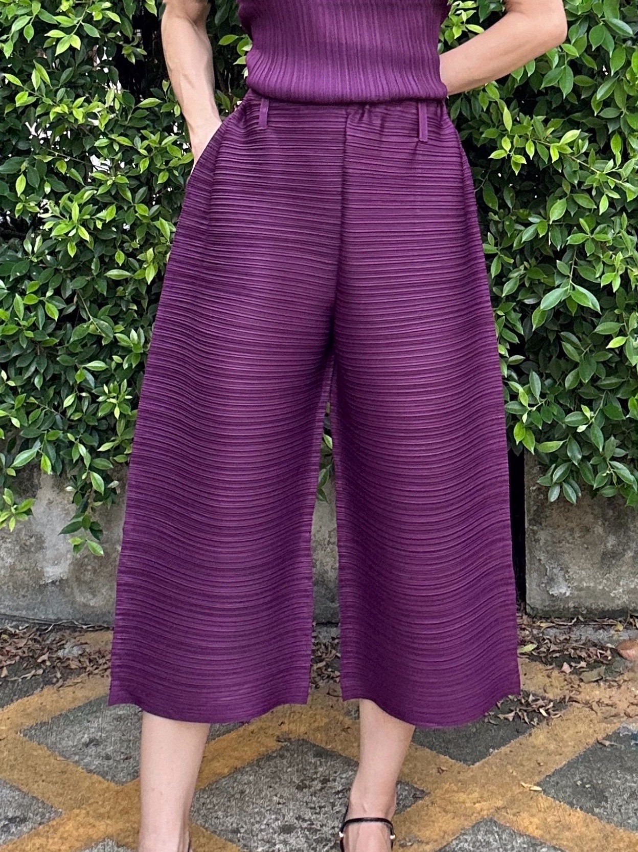 ยาว 32นิ้ว!! 2MUAY รุ่น GJO1134 กางเกงพลีทคุณภาพ CROPPED WIDE LEG PLEATED PANTS 12 สี FREE SIZE
