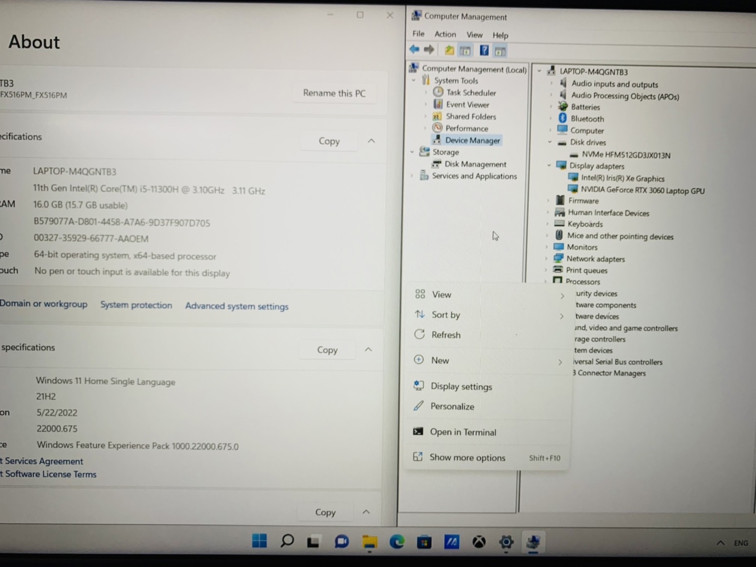 NOTEBOOK (โน้ตบุ๊ค) Asus TUF Gaming Dash F15 - 15.6 inch
