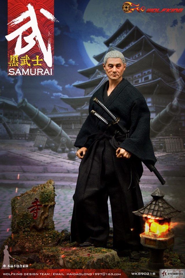 [สั่งจอง]WOLFKING 1/6 WK89021 A/B/C/D Black Samurai Custom Kit
