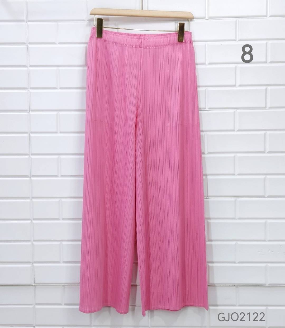 ปรับราคาลง20%!! ยาว 35.5นิ้ว!! 2MUAY รุ่น GJO2122 กางเกงผู้หญิง กางเกงพลีทคุณภาพ 6สี FREE SIZE LOOSE STRAIGHT PLEATED PANTS