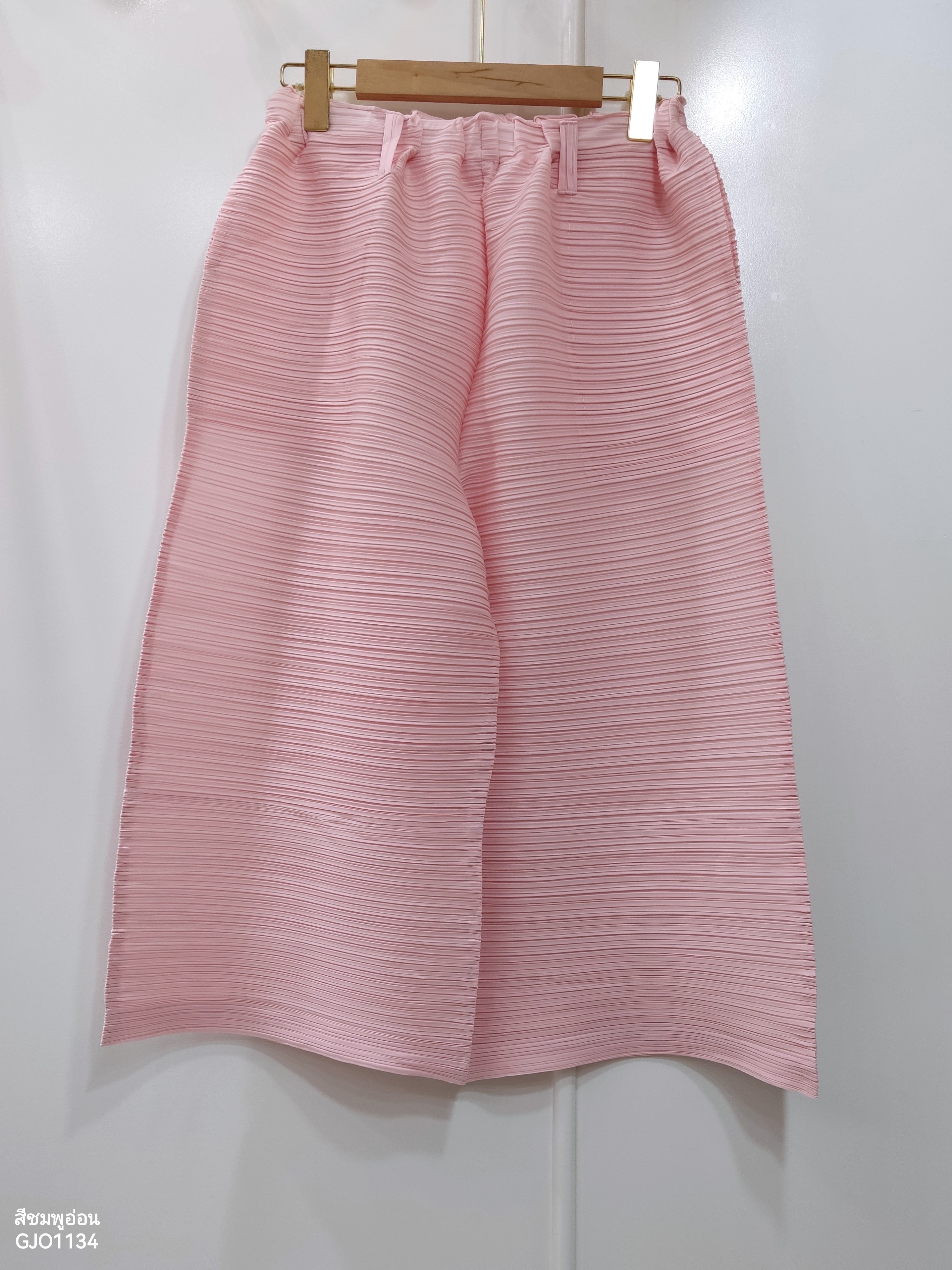 ยาว 32นิ้ว!! 2MUAY รุ่น GJO1134 กางเกงพลีทคุณภาพ CROPPED WIDE LEG PLEATED PANTS 12 สี FREE SIZE