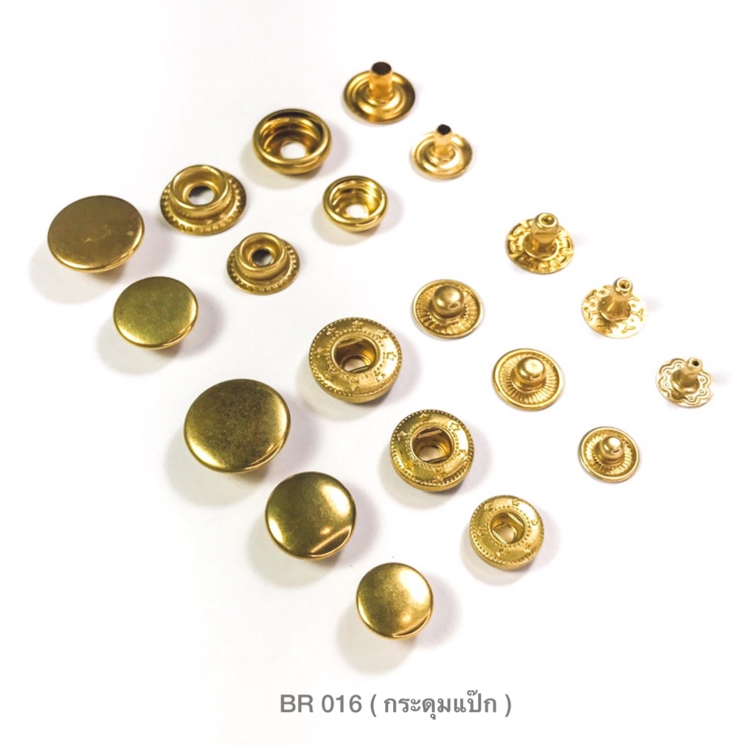 BR016 กระดุมแป็กญี่ปุ่น กระดุมแรงดึงสูง อุปกรณ์เครื่องหนัง **แพ็คบรรจุ 25 ชิ้น**