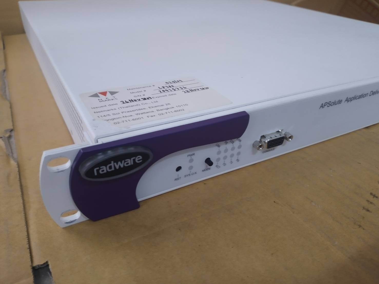 Radware Linkproof 100 Apsolute Application 256mb Link Proof