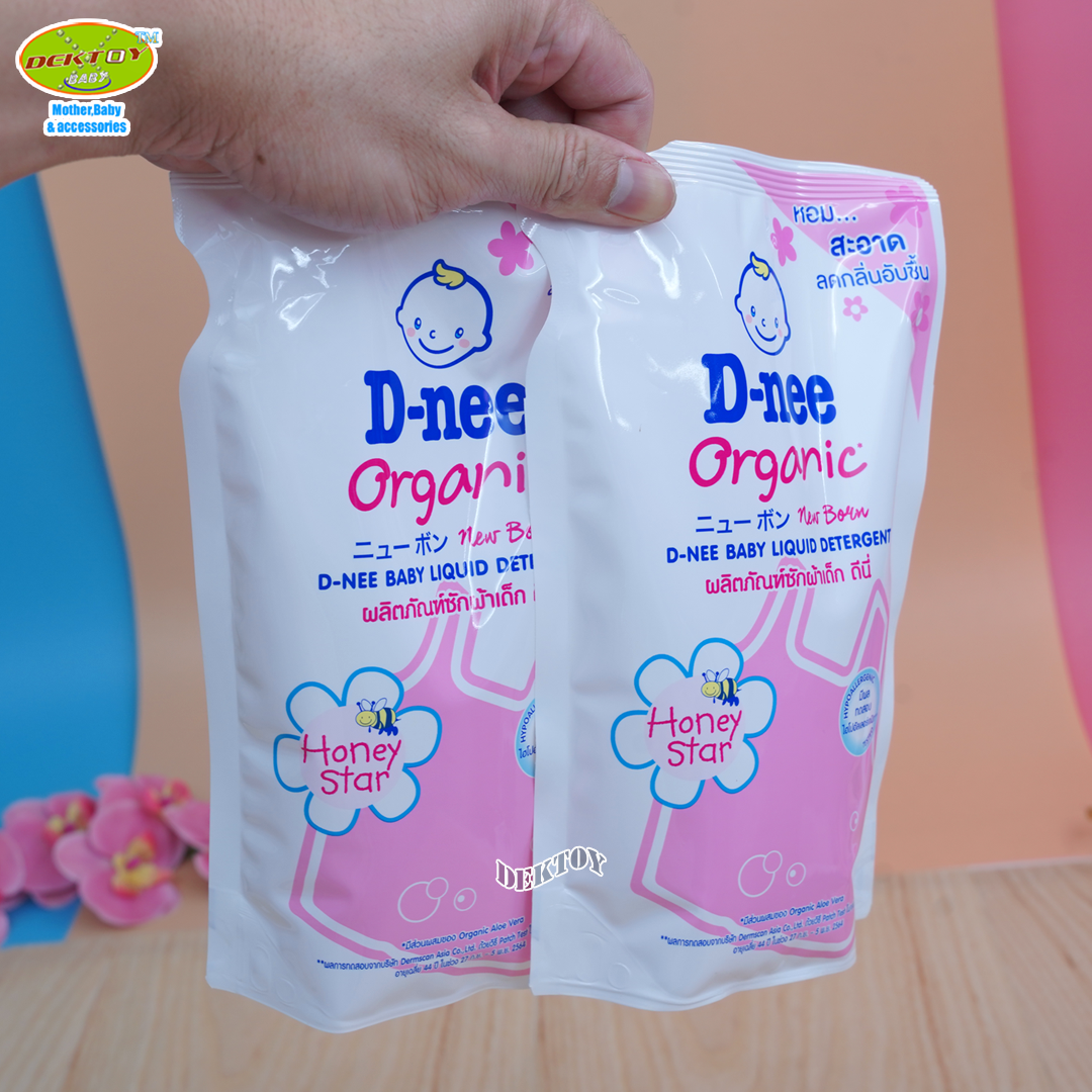 D-nee น้ำยาซักผ้าเด็กดีนี่ กลิ่น Honey Star สีชมพู 550 มล.