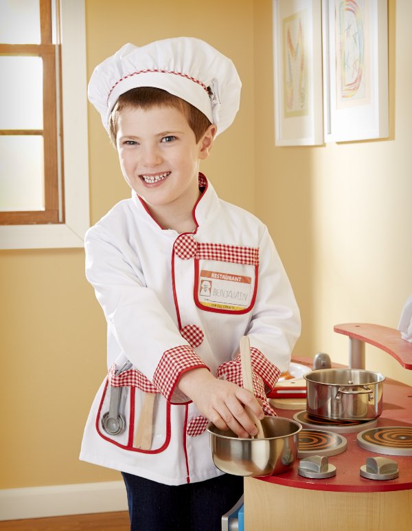 ชุดแฟนซี เชฟ ฟรีไซส์ 3-6 ขวบ สูง 100-135 cm Melissa & Doug Chef Role Play Costume Set รุ่น 4838 ของเล่นเสริมพัฒนาการเด็ก