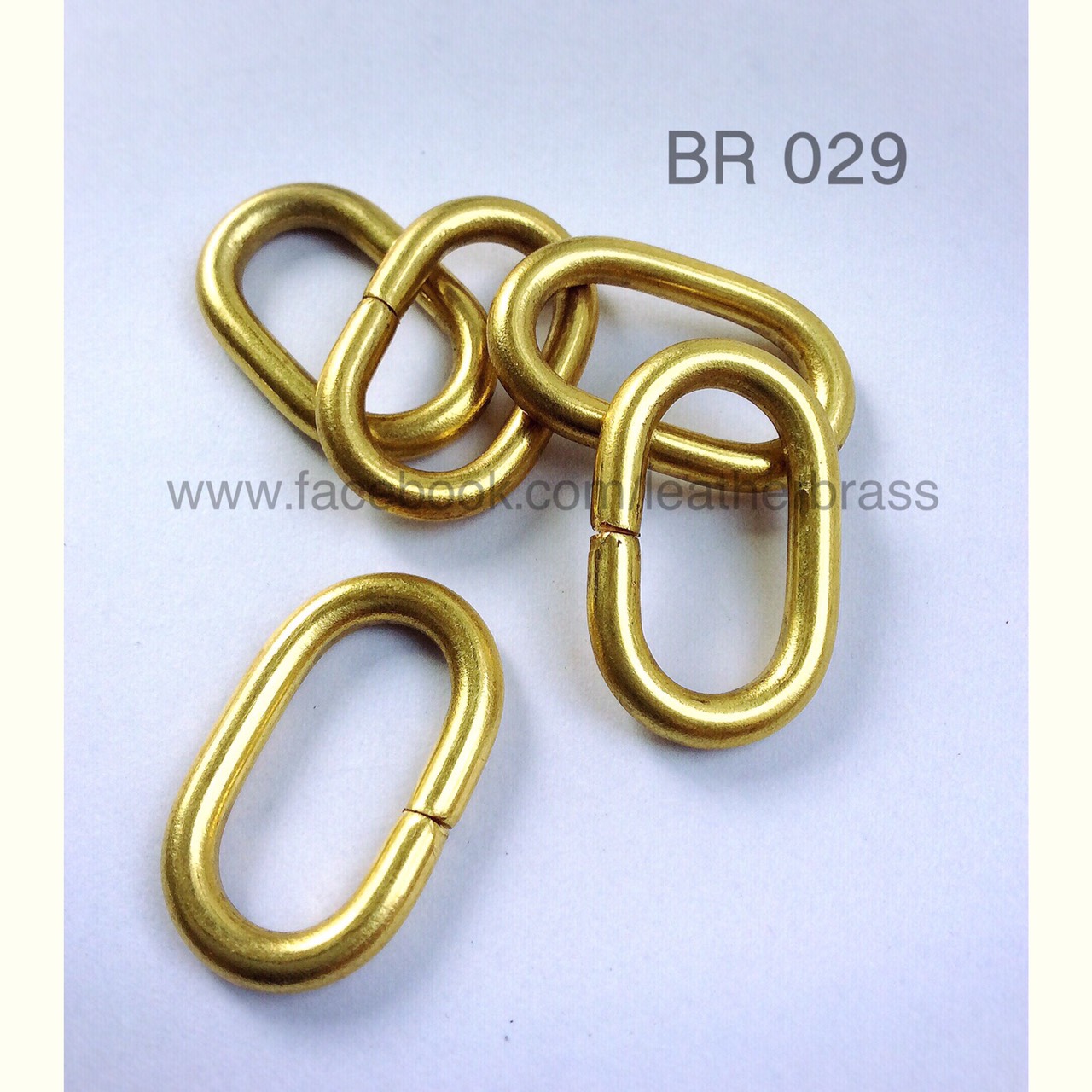 BR029 ห่วงแคบซูล ห่วงวงรี อะไหล่ทองเหลืองแท้ อุปกรณ์งานหนัง leatherbrass **ราคาต่อชิ้น**