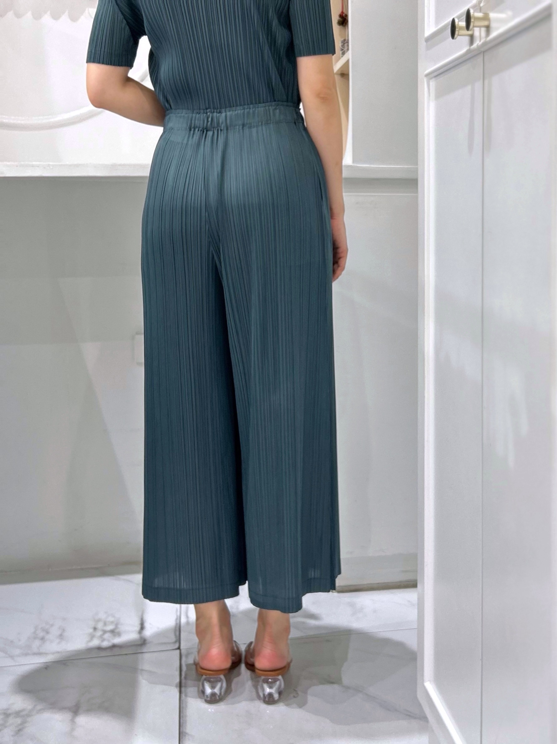ปรับราคาลง20%!! ยาว 35นิ้ว!! 2MUAY รุ่น GJO11080 กางเกงอัดพลีท CULOTTE WIDE LEG PLEATED PANTS 8 สี FREE SIZE