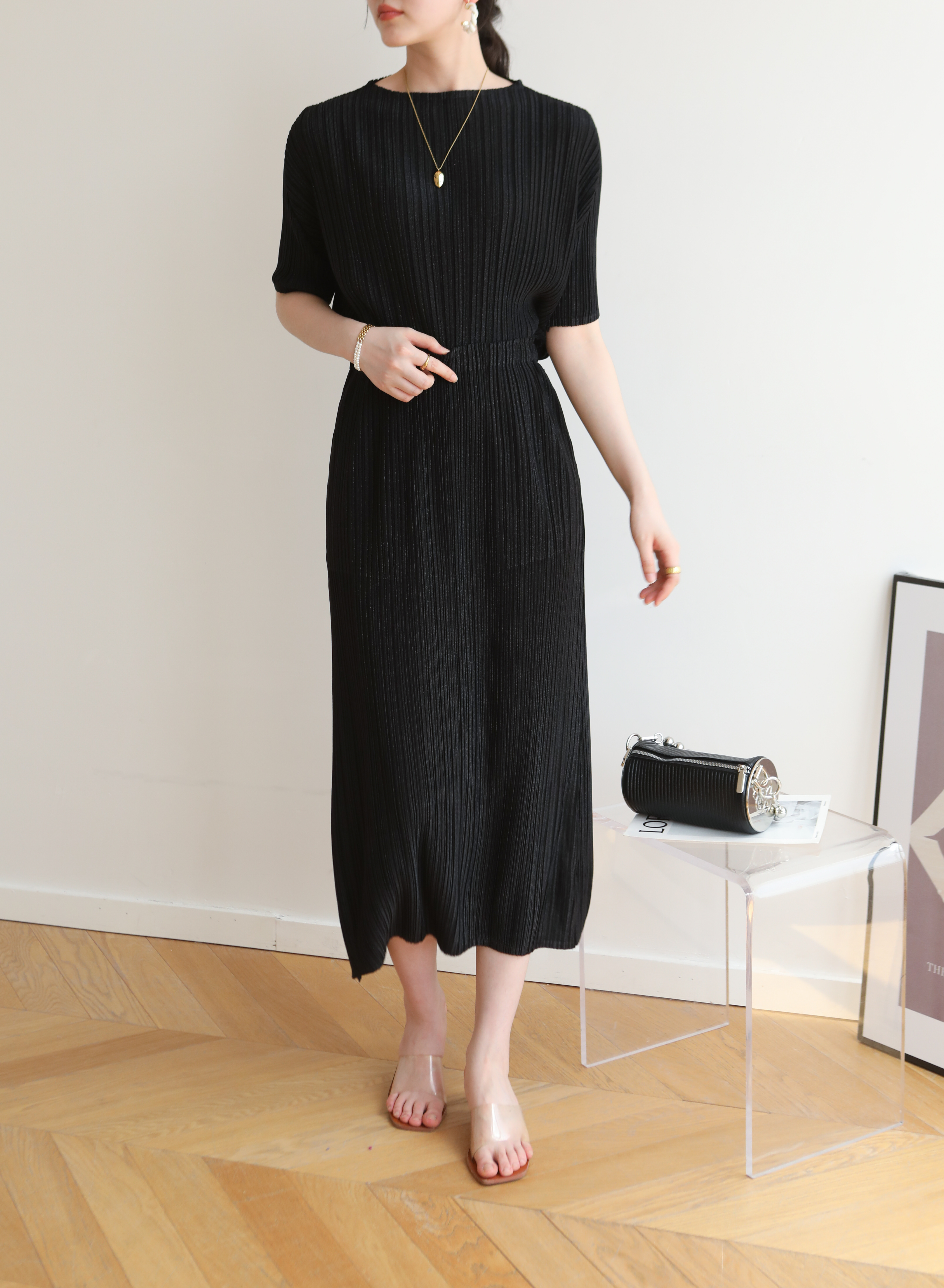 2MUAY รุ่น GJO3737 /GJO3738 เซ็ตพลีทคุณภาพ GLITTER PLEATED SET 7 สี FREE SIZE