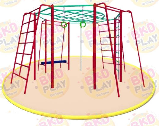 เครื่องเล่นสนามเหล็ก บาร์โหนปีนป่าย รุ่น BKD-EDC-105 ของเล่นสนาม ครุภัณฑ์สนามเด็กเล่น, สพฐ,โครงการโรงเรียนประชารัฐ เครื่องเล่นสนามกลางแจ้ง-ในร่ม โรงงานผลิตในไทย
