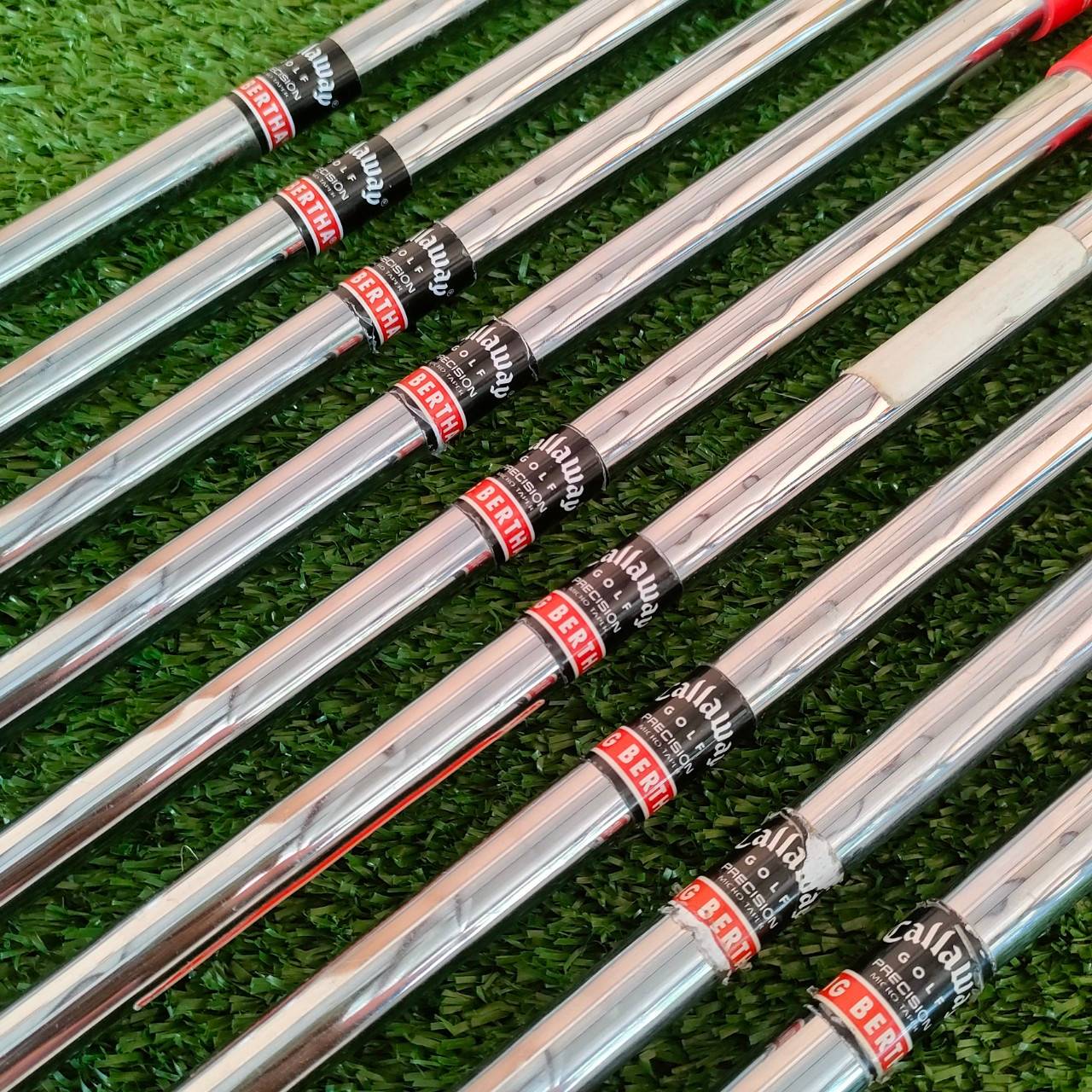 ชุดเหล็ก CALLAWAY BIG BERTHA มีเหล็ก 3-9 เเละ PW SW ก้าน PRECITION FLEX R กริฟ GOLFPRIDE , ไม้กอล์ฟมือสอง ของแท้ BY NakaraLuxurious