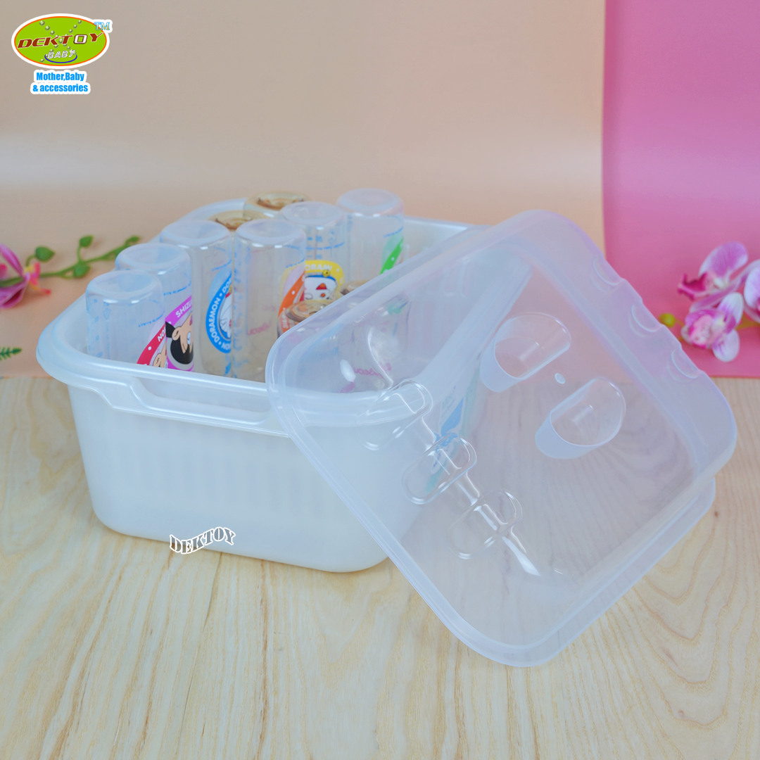 Nanny Micro+ ที่คว่ำขวดนมและเก็บขวดนมฝาปิด มี Microban ป้องกันแบคทีเรีย 99.9%