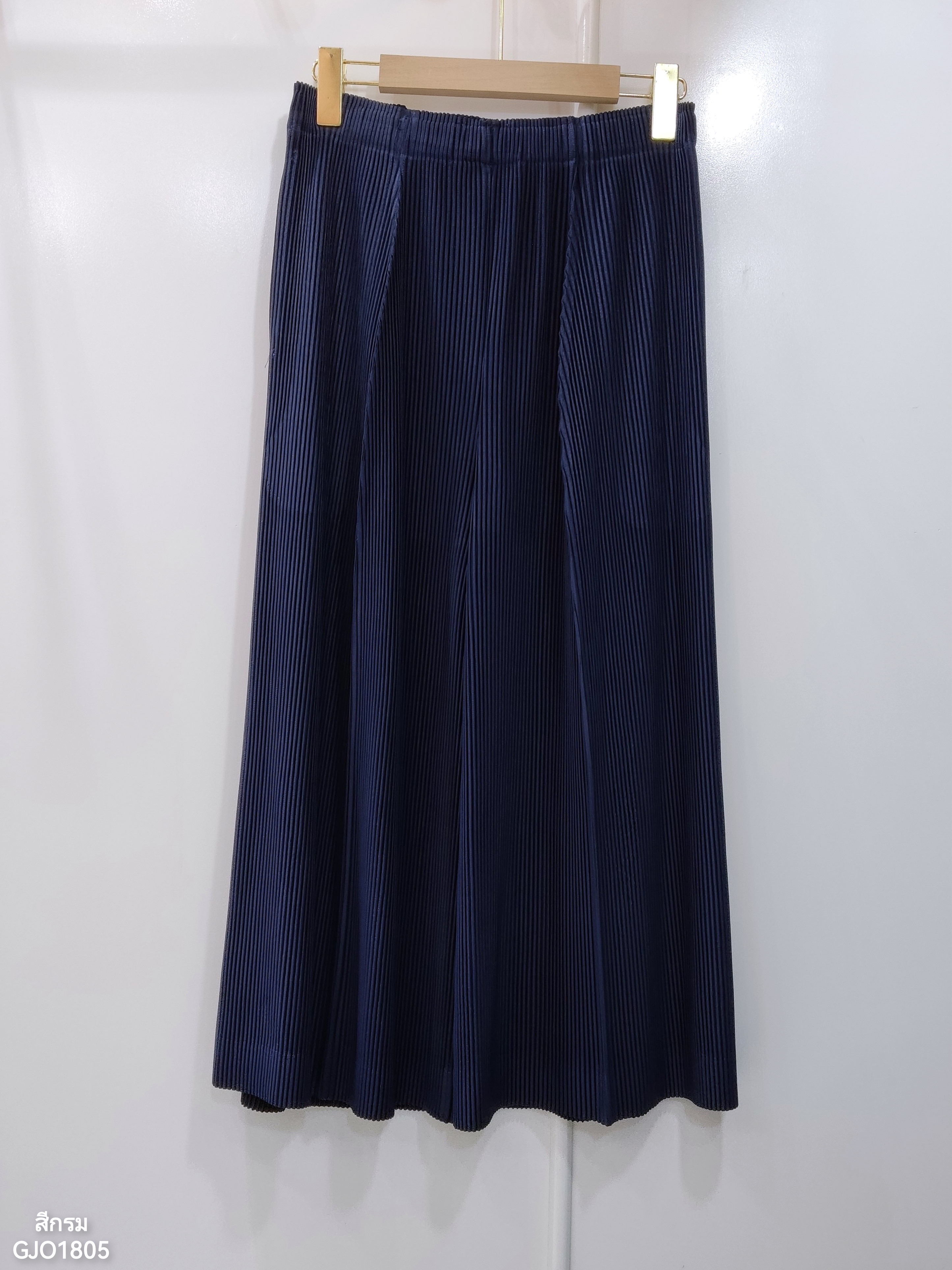 ยาว 32 นิ้ว 2MUAY รุ่น GJO1805 กางเกงพลีทคุณภาพ THICK WIDE LEG PLEATED PANTS 9 สี FREE SIZE