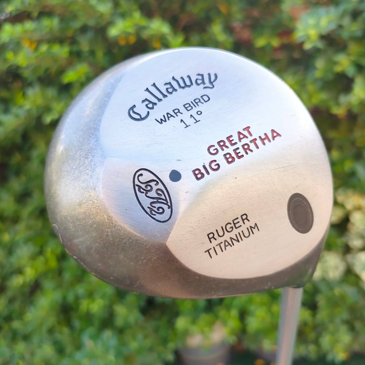 DRIVER CALLAWAY WAR BIRD GREAT BIG BERTHA RUGER TITANIUM องศา 11 ก้าน CALLAWAY BB UL FLEX FIRM วัสดุ RUGER TITANIUM ก้านแบบเจาะทะลุ!! ไม้กอล์ฟมือสอง ของแท้ BY NakaraLuxurious