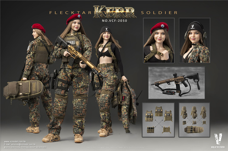 [สั่งจอง] VERYCOOL VCF-2050 1/6 KERR - FLECKTARN WOMEN SOLDIER Action Figure