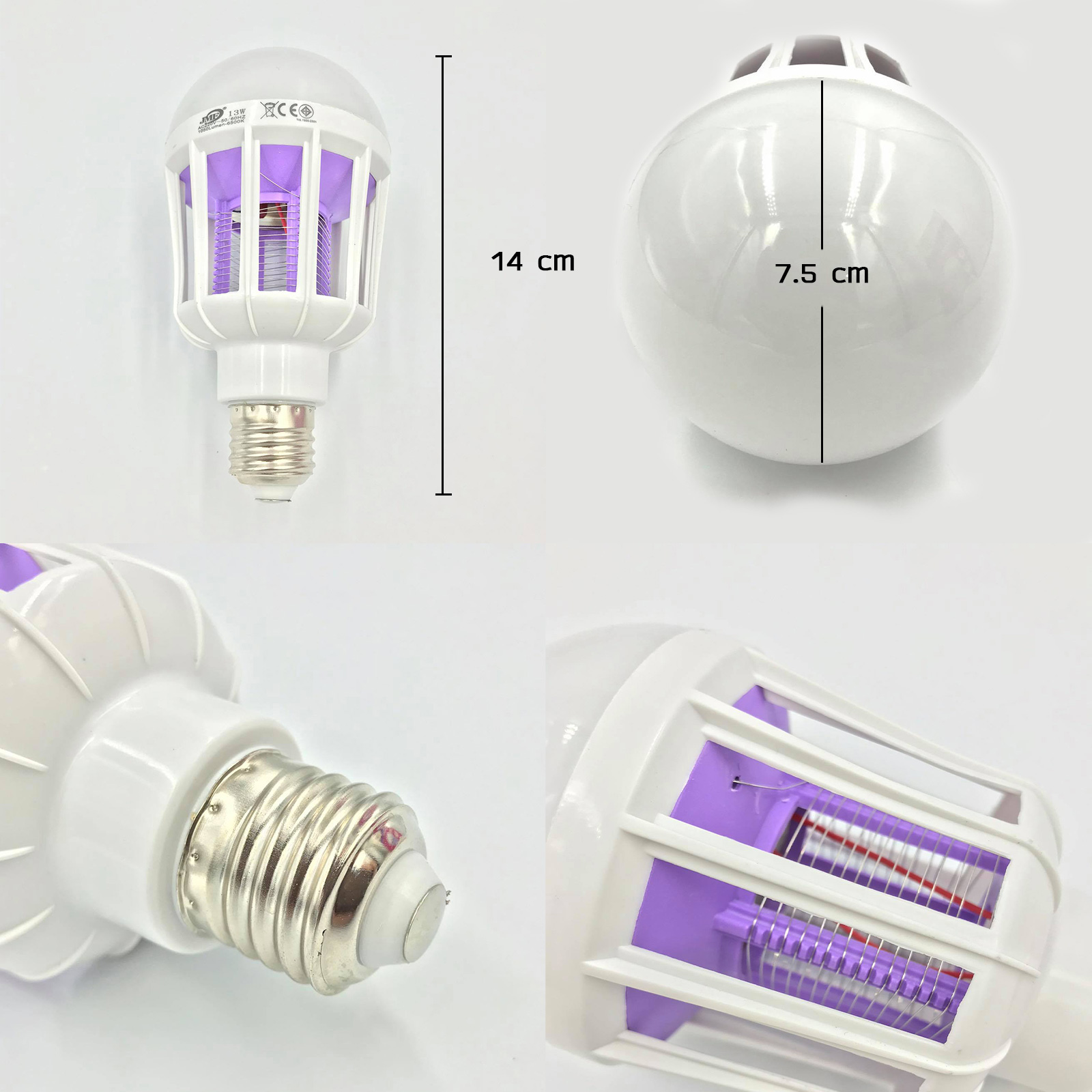 🔥Sale ลดราคา🔥 หลอดไฟ 2in1 JMF รุ่น LED 13W ให้แสงสว่างพร้อมดักแมลง ไฟDaylight ทนทาน ใช้งานได้ยาวนาน ประหยัดพลังงาน